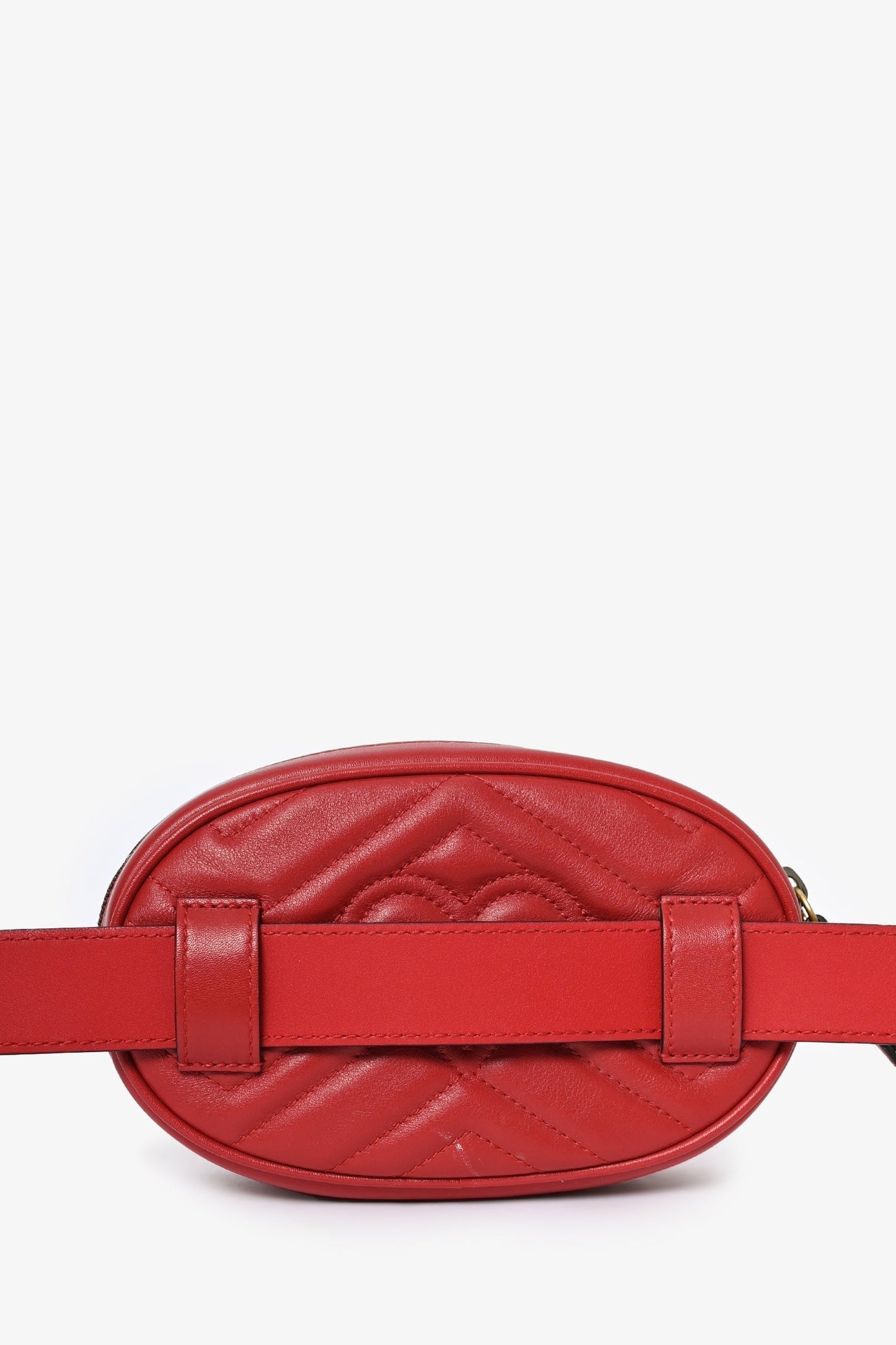 Gucci Red GG Marmont Belt Bag Size 75/30