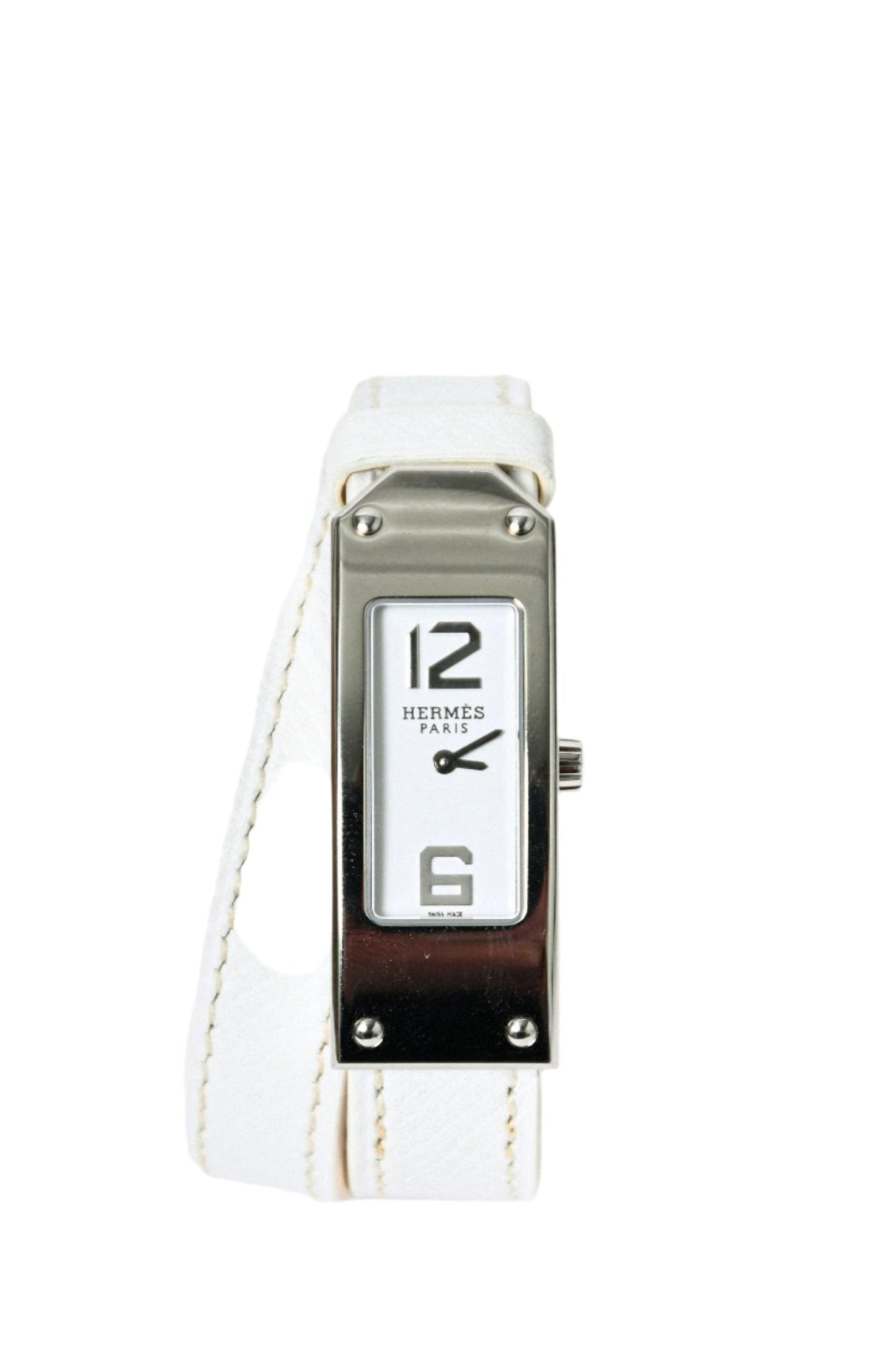 Hermes 2014 White Leather Kelly 2 Watch