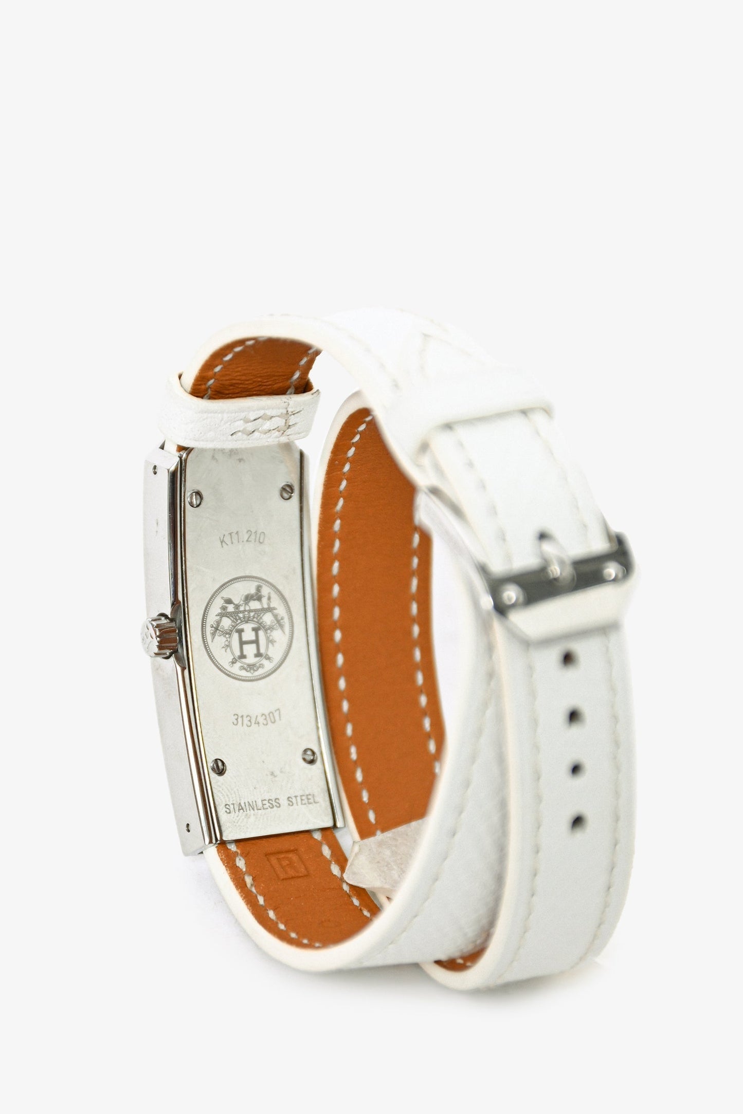 Hermes 2014 White Leather Kelly 2 Watch
