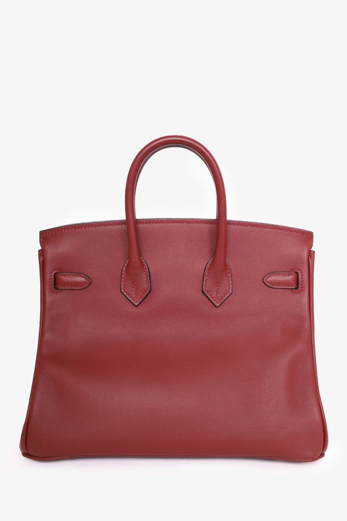 Hermes 2018 Rouge Swift Leather Retourne Birkin 25 Gold Hardware