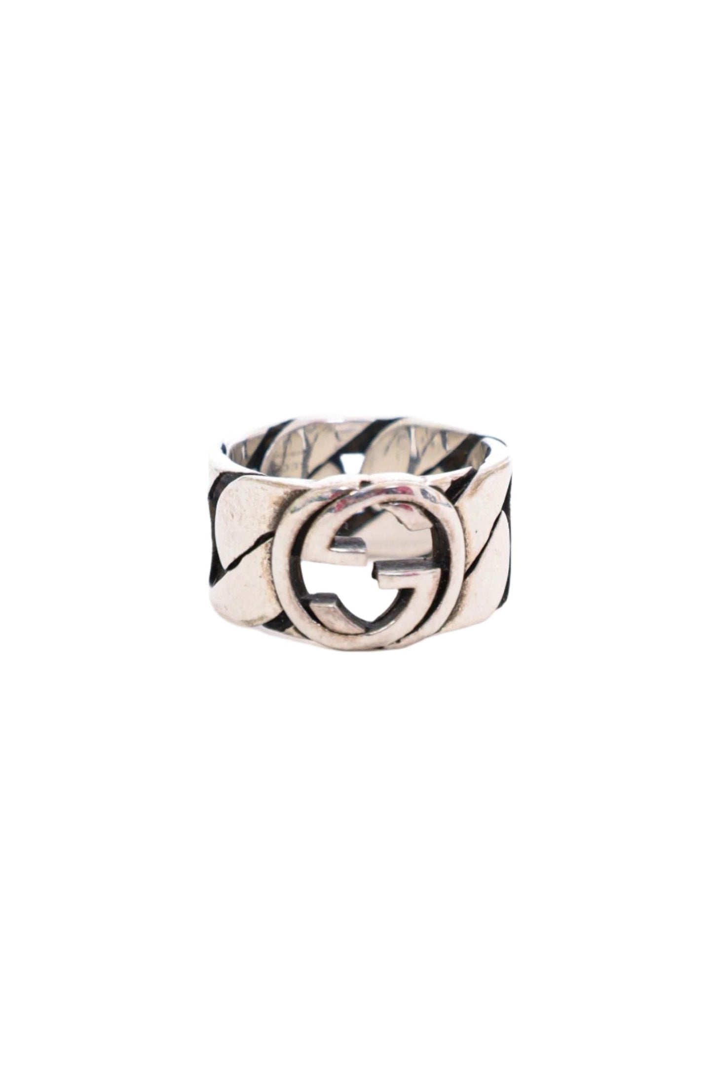 Gucci Sterling Silver Interlocking GG Ring