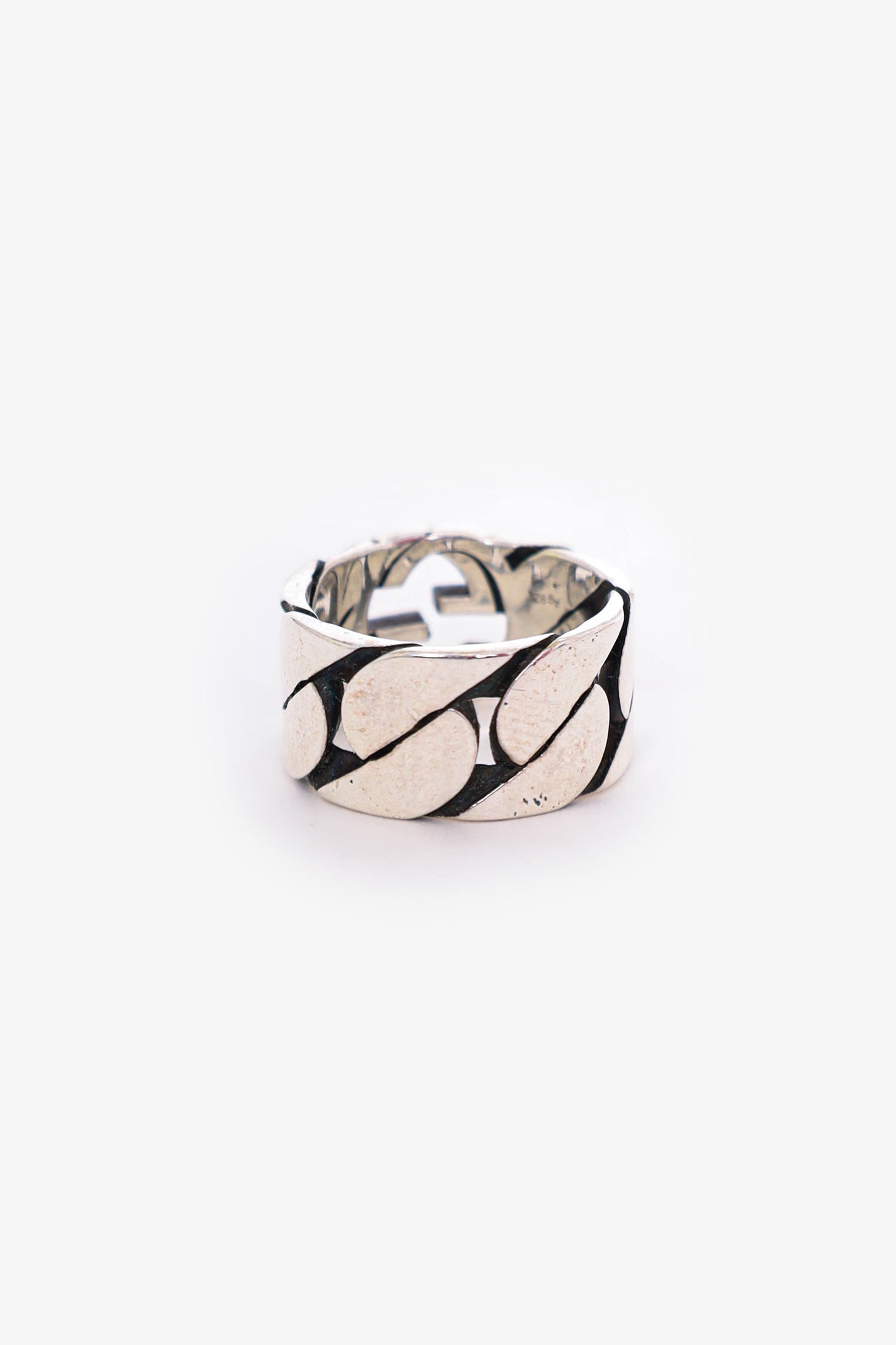 Gucci Sterling Silver Interlocking GG Ring