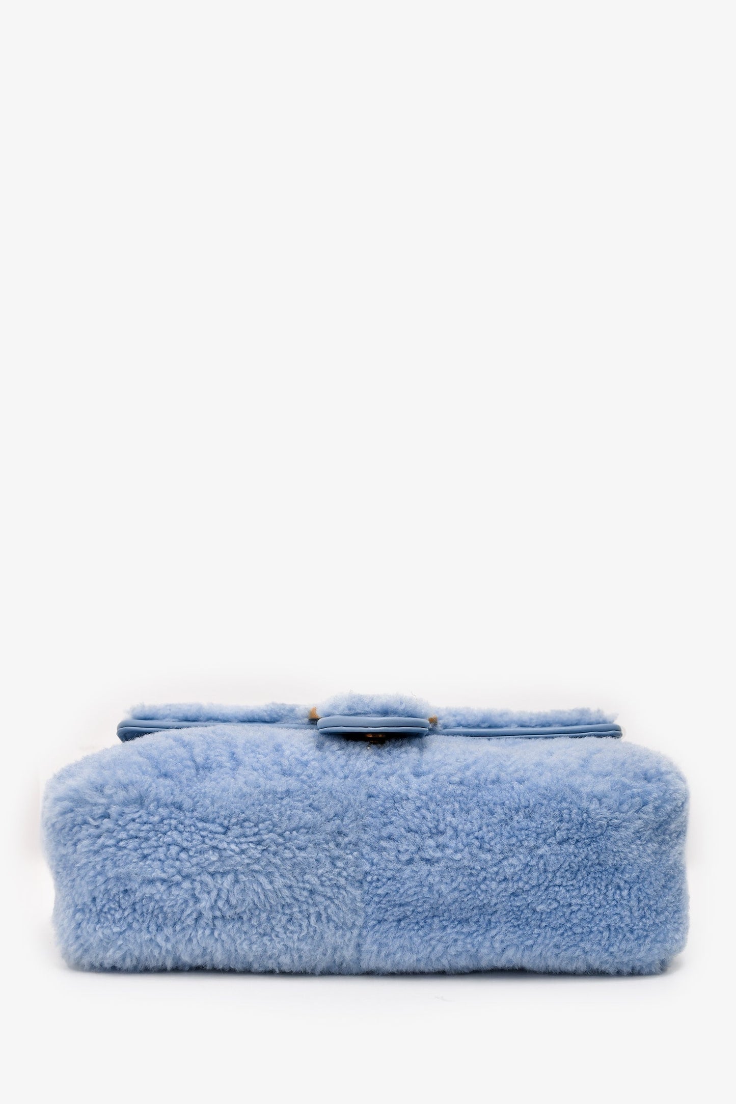 Gucci Blue Shearling Marmont Shoulder Bag