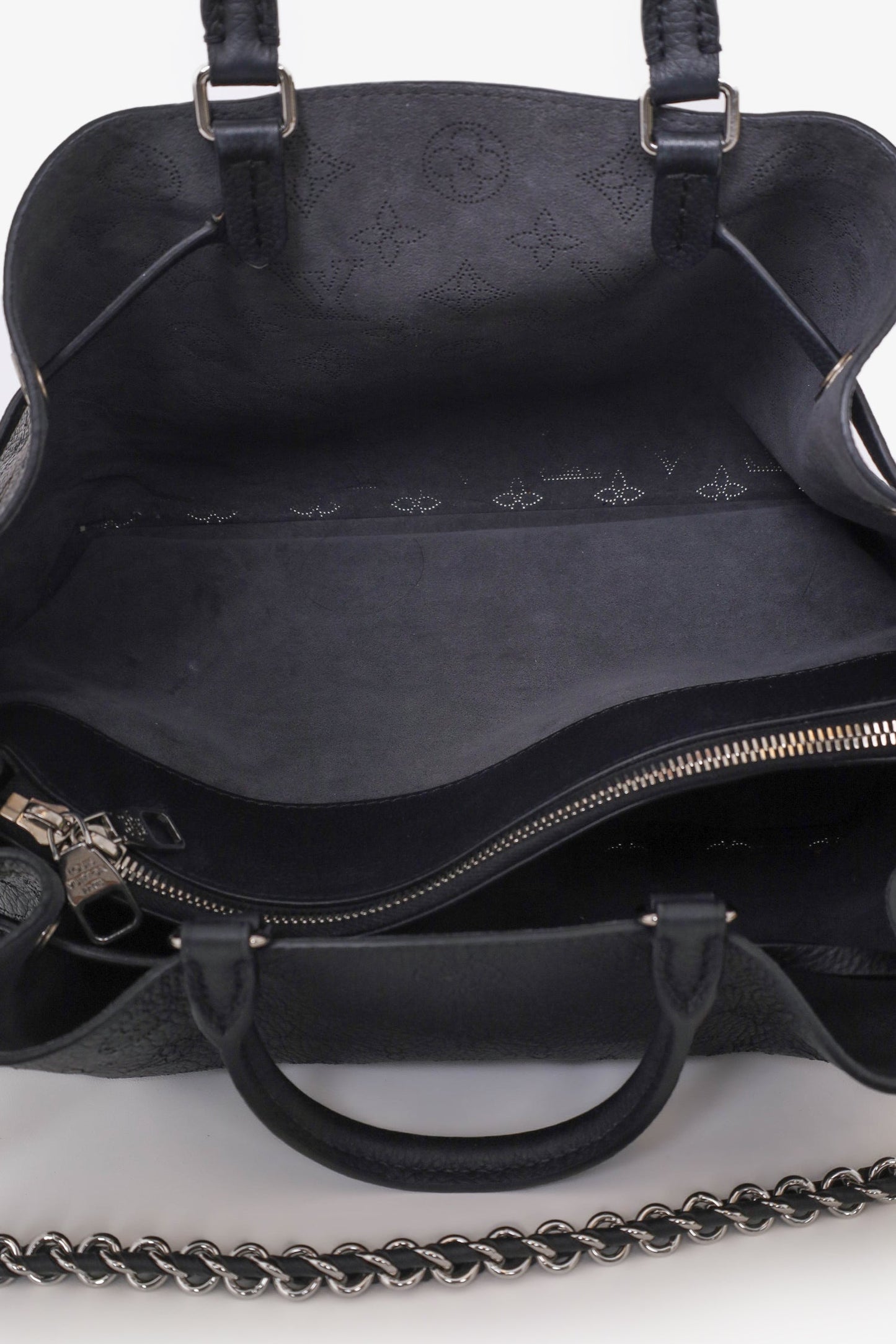 Louis Vuitton 2022 Black Mahina Leather Monogram Tote Bag