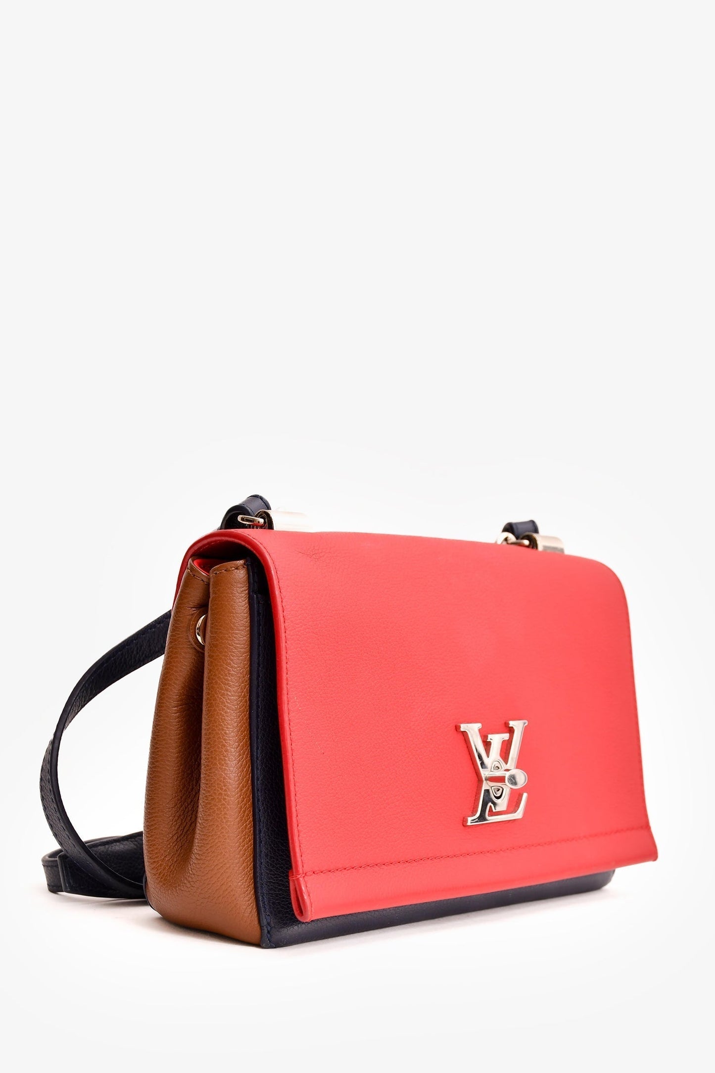 Louis Vuitton 2016 Red/Navy Leather Mini Lockme