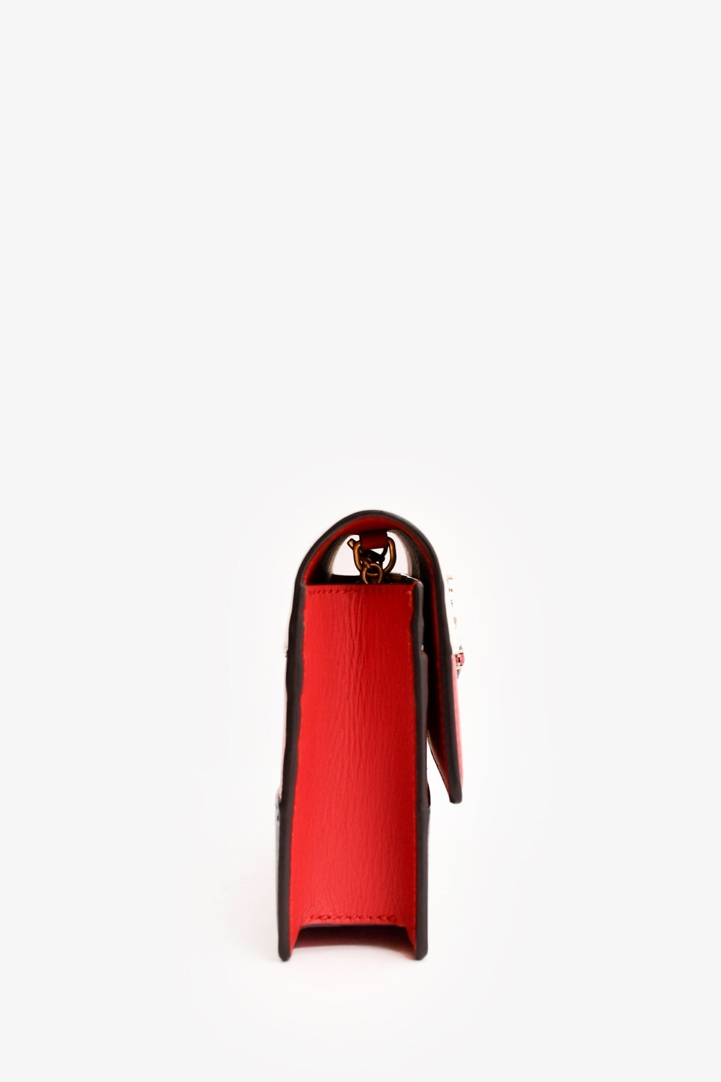 Gucci Red/Navy Queen Margaret Wallet on Chain