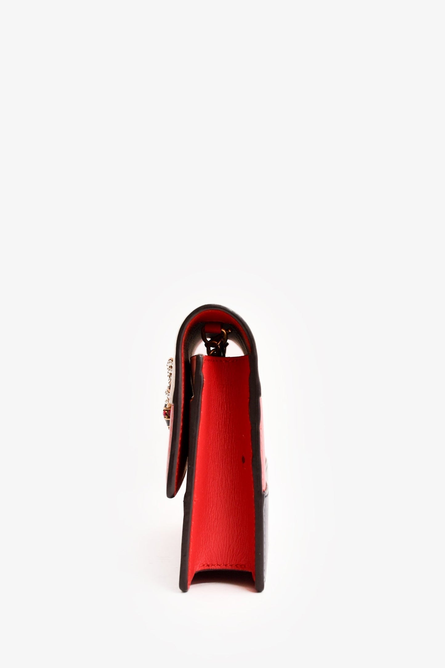 Gucci Red/Navy Queen Margaret Wallet on Chain