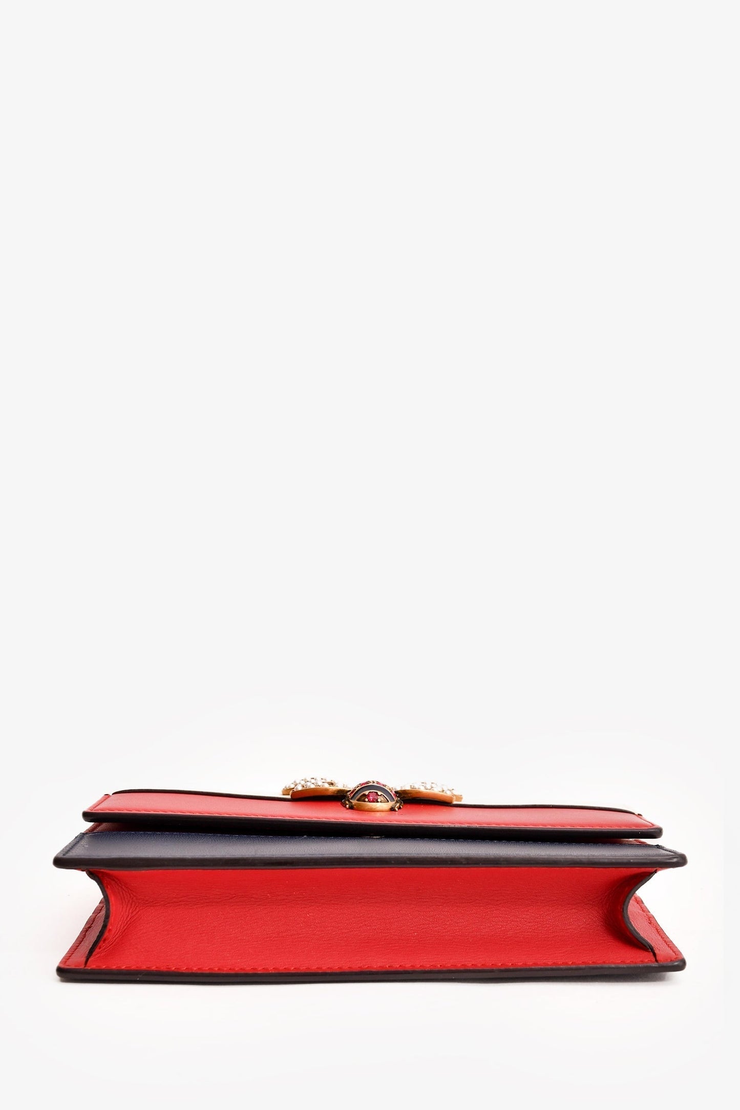 Gucci Red/Navy Queen Margaret Wallet on Chain