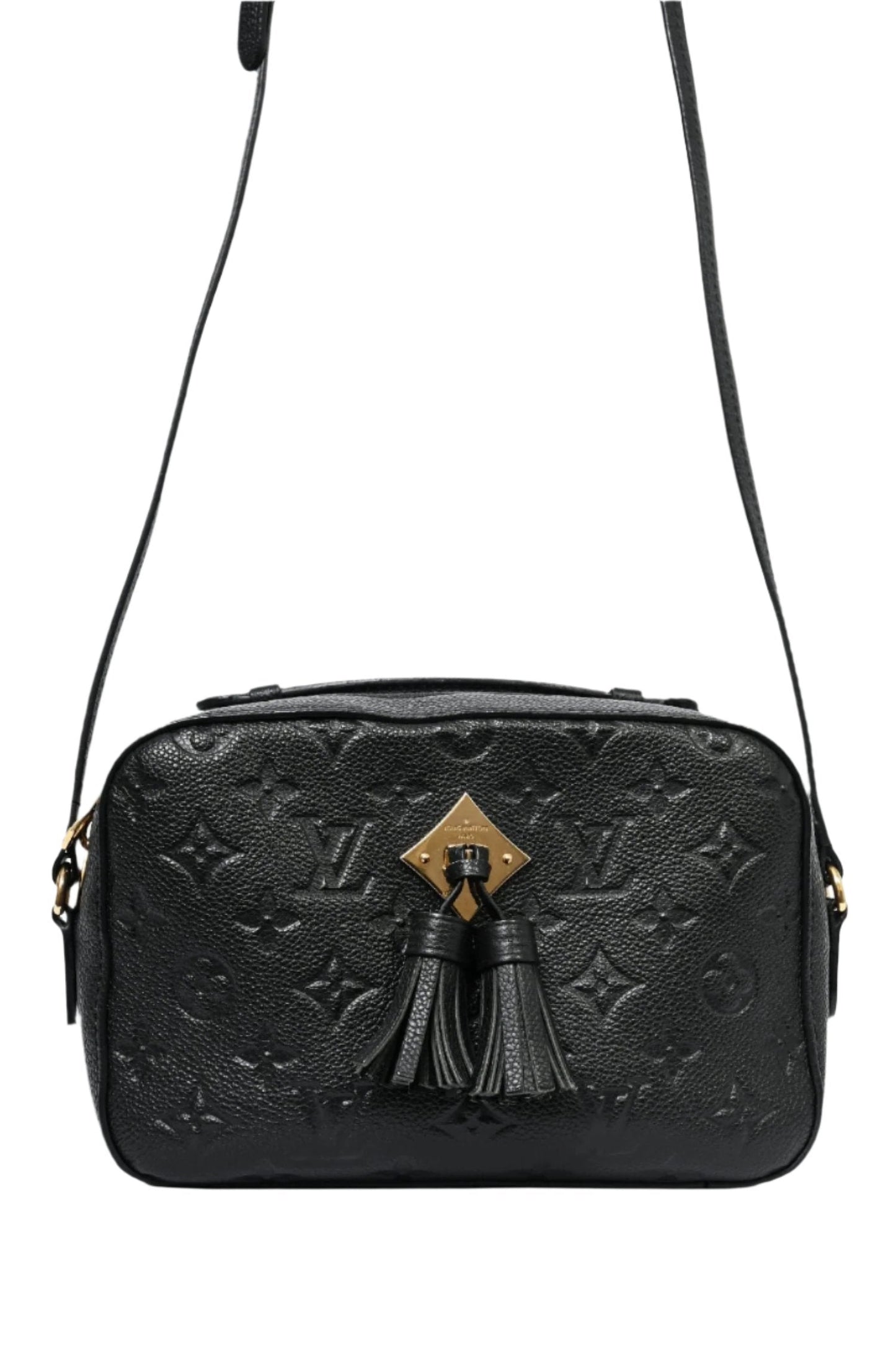Louis Vuitton 2019 Black Leather Monogram Saintonge Crossbody