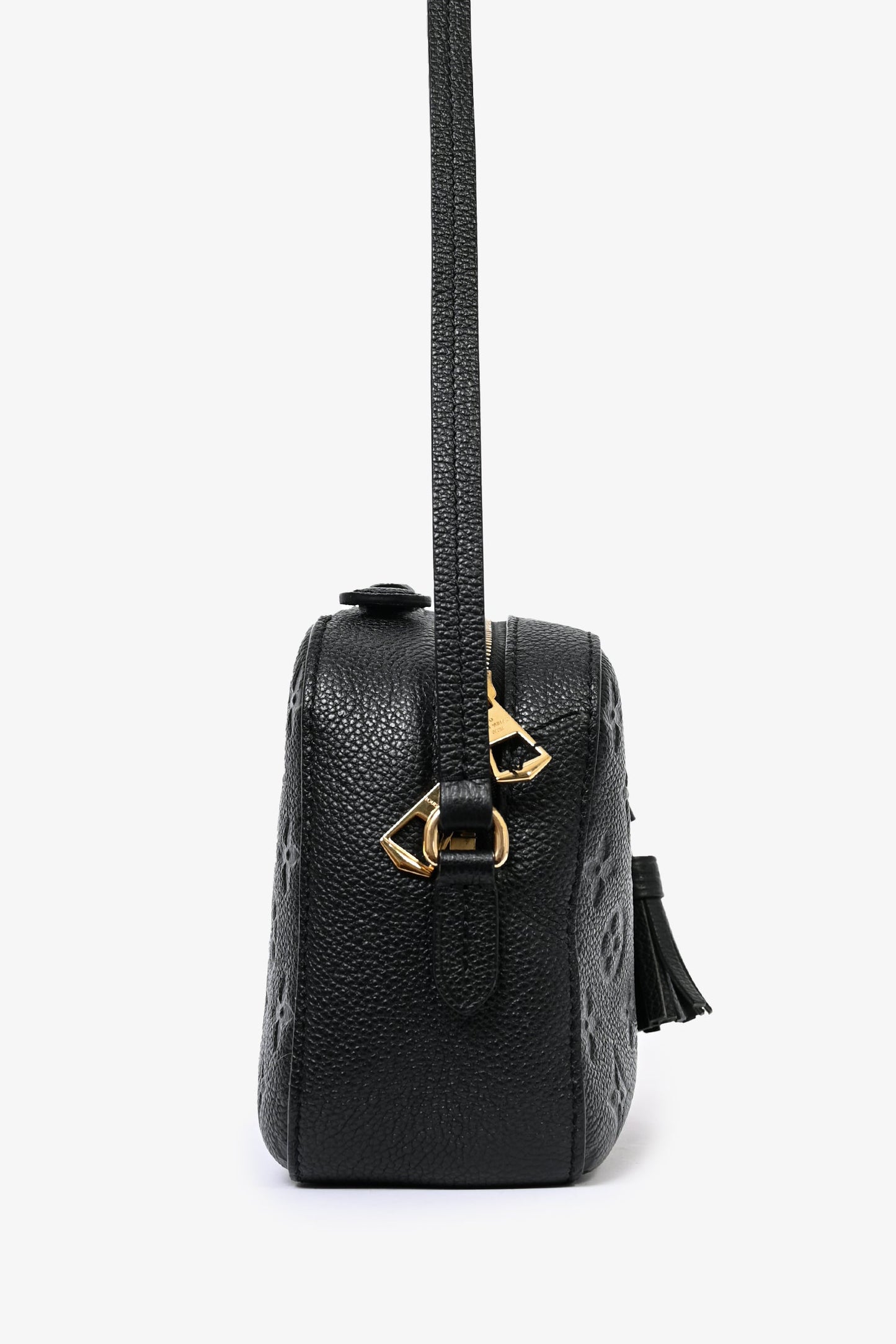 Louis Vuitton 2019 Black Leather Monogram Saintonge Crossbody