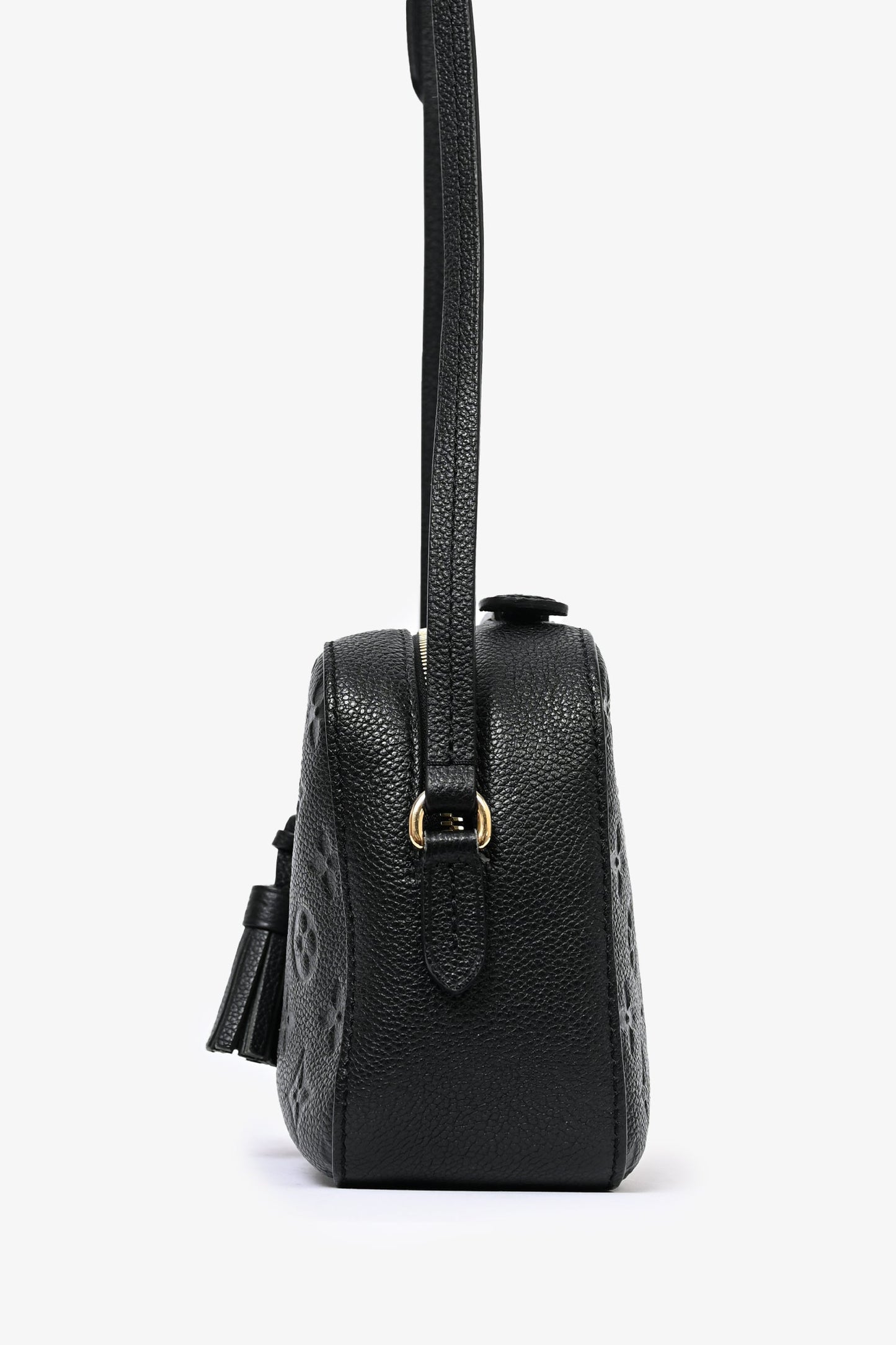 Louis Vuitton 2019 Black Leather Monogram Saintonge Crossbody
