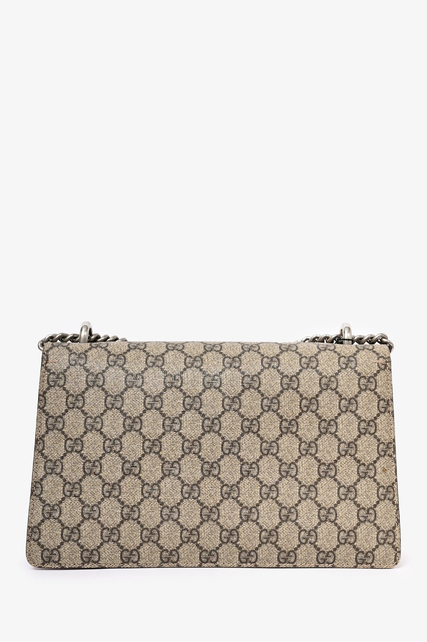 Gucci GG Supreme Red Suede Small Dionysus Chain Shoulder Bag