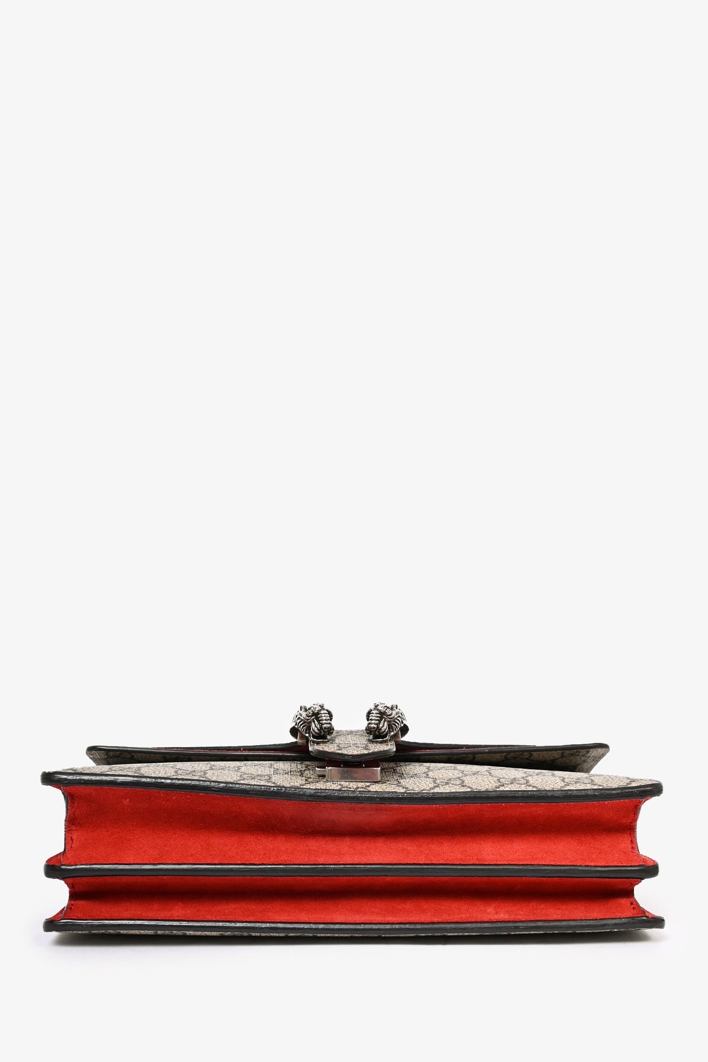 Gucci GG Supreme Red Suede Small Dionysus Chain Shoulder Bag