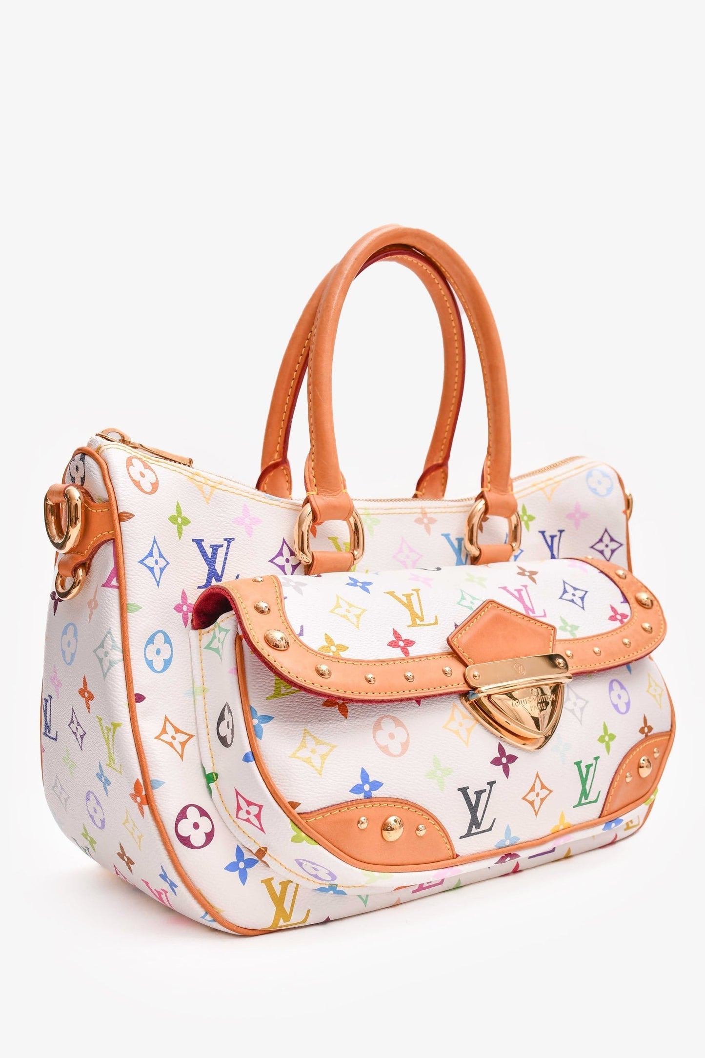 Louis Vuitton 2007 White Multicolour Rita Bag with Strap