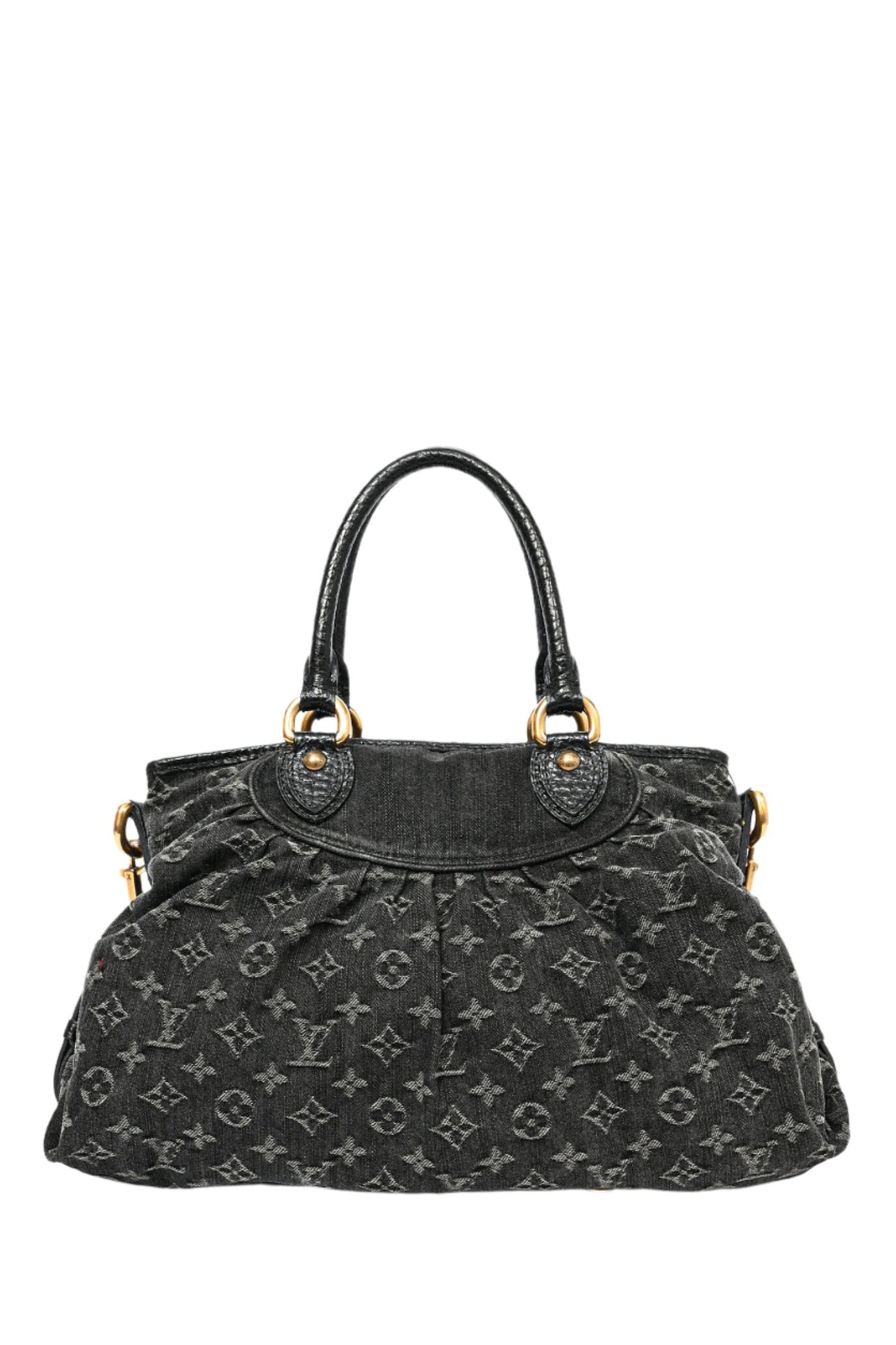 Louis Vuitton Black Denim Monogram Cabby Bag