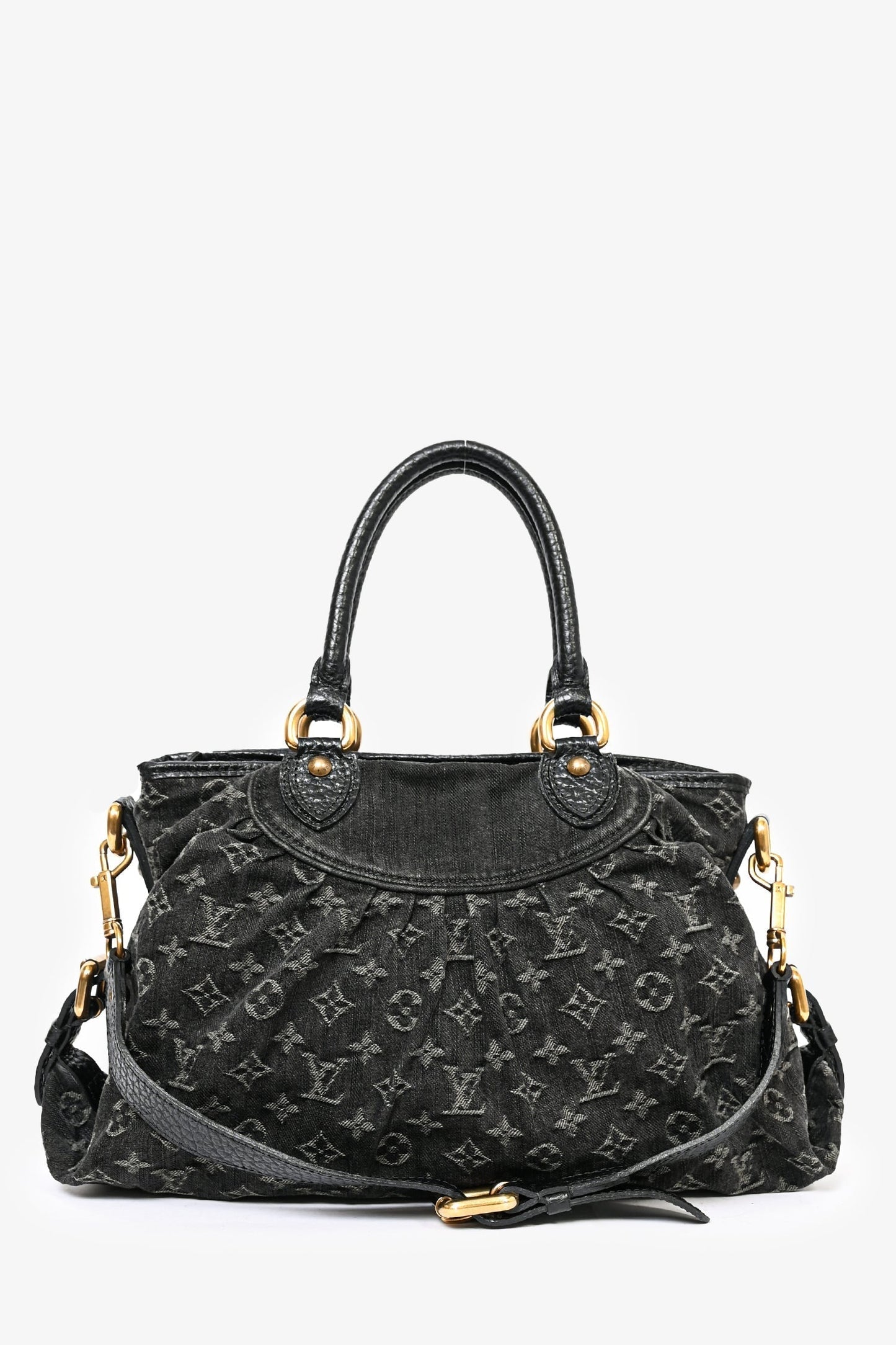 Louis Vuitton Black Denim Monogram Cabby Bag