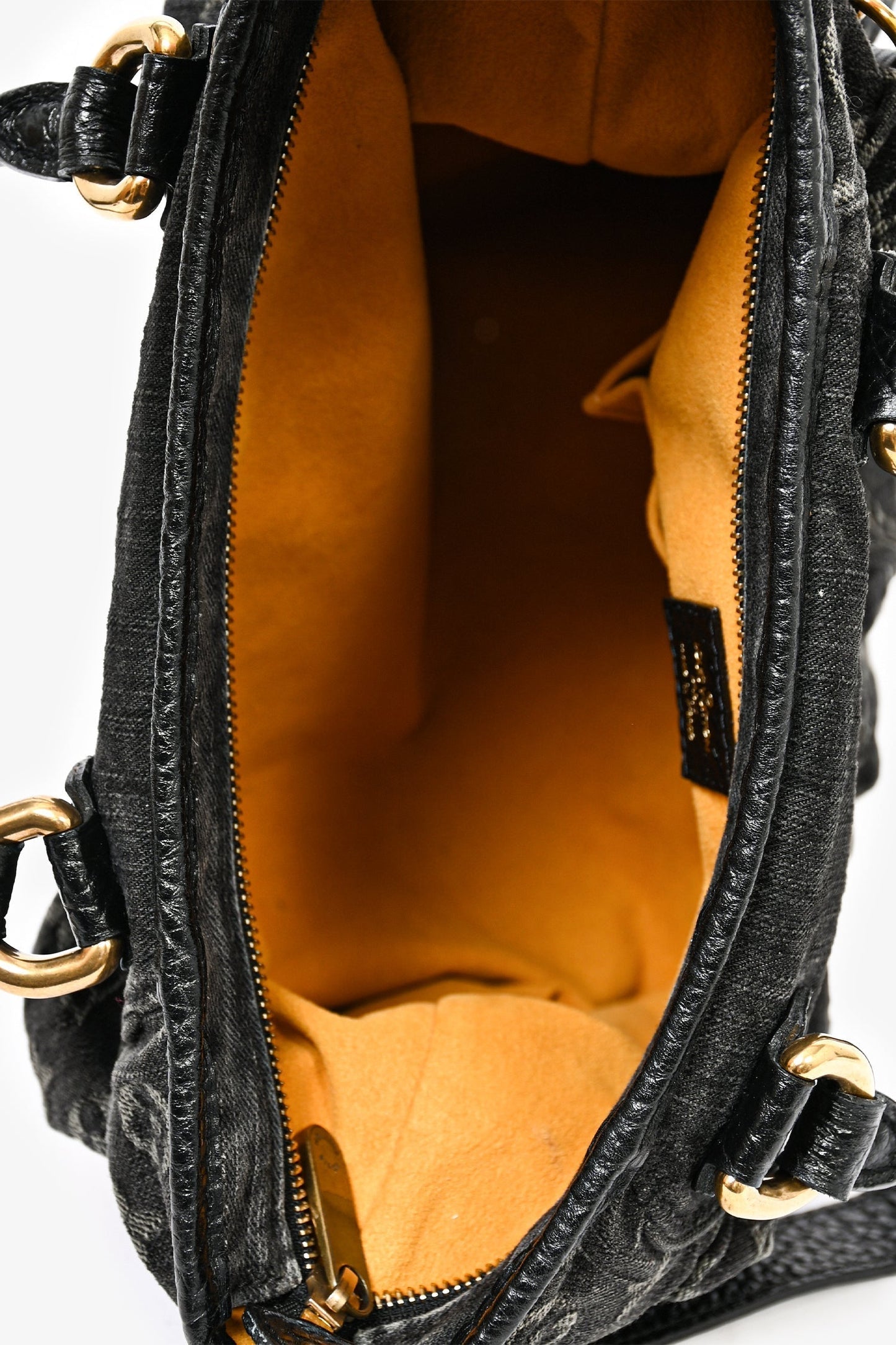 Louis Vuitton Black Denim Monogram Cabby Bag