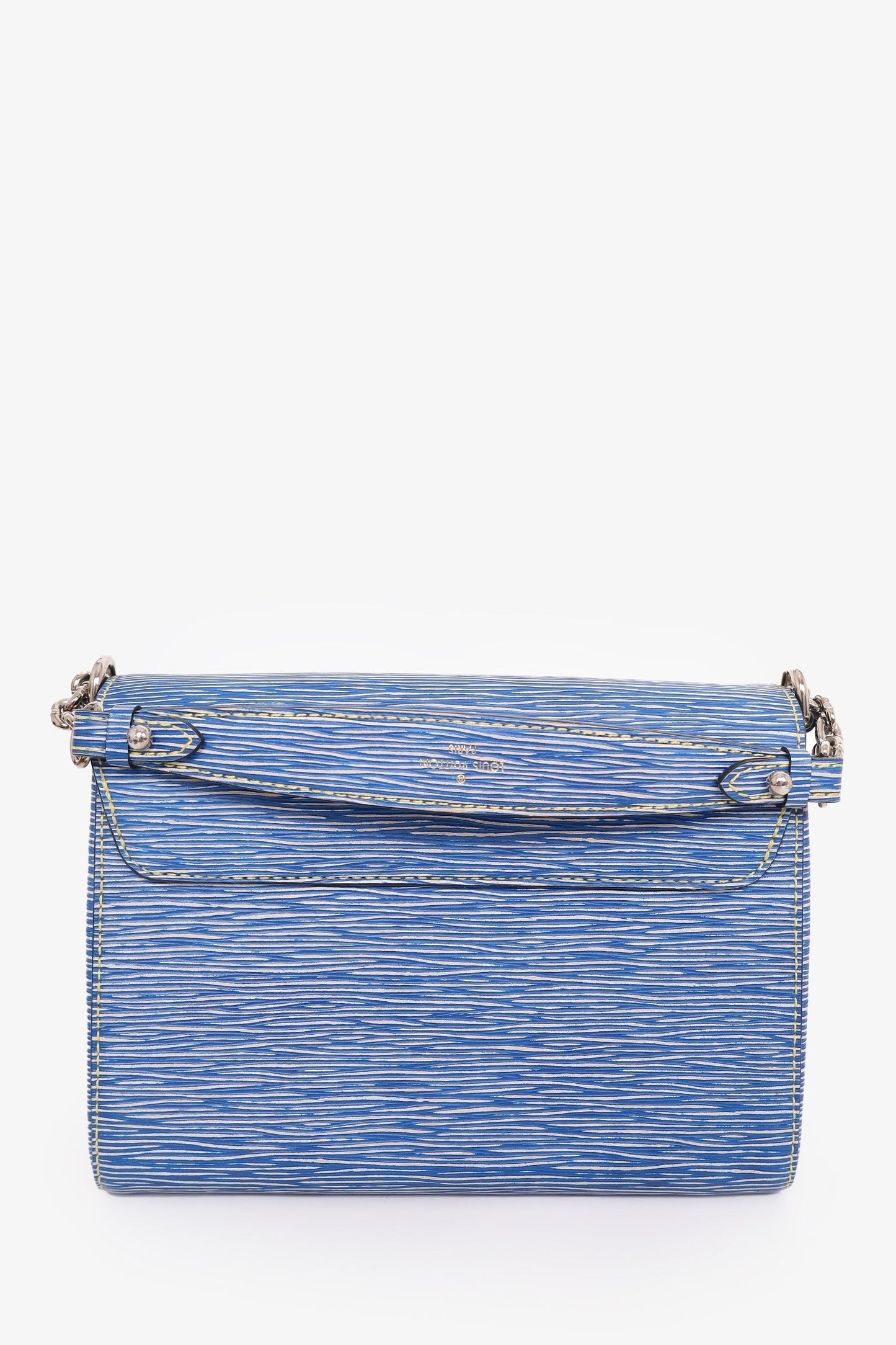 Louis Vuitton 2015 Blue Denim Epi Leather 'Twist' MM Shoulder Bag