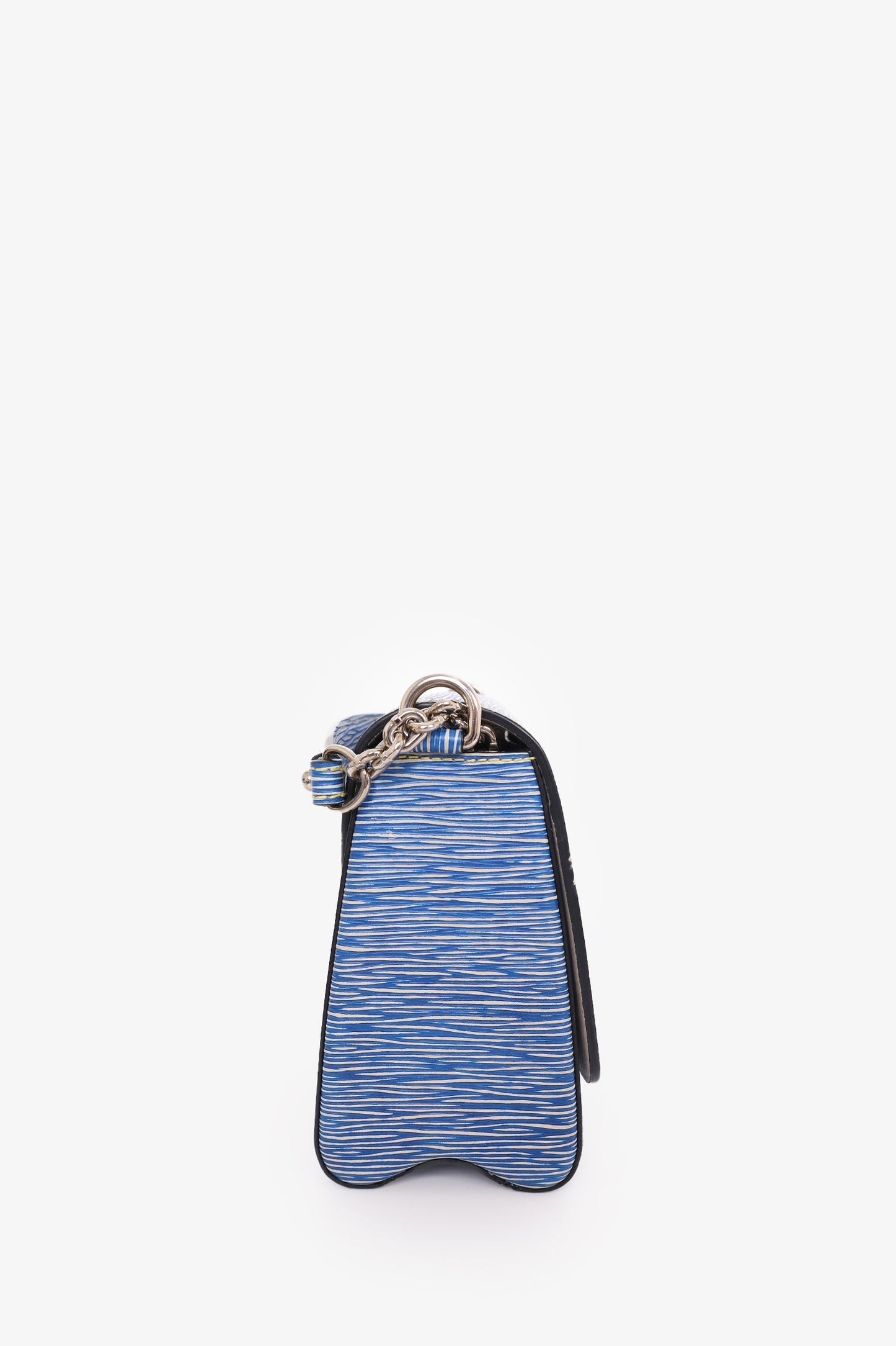 Louis Vuitton 2015 Blue Denim Epi Leather 'Twist' MM Shoulder Bag