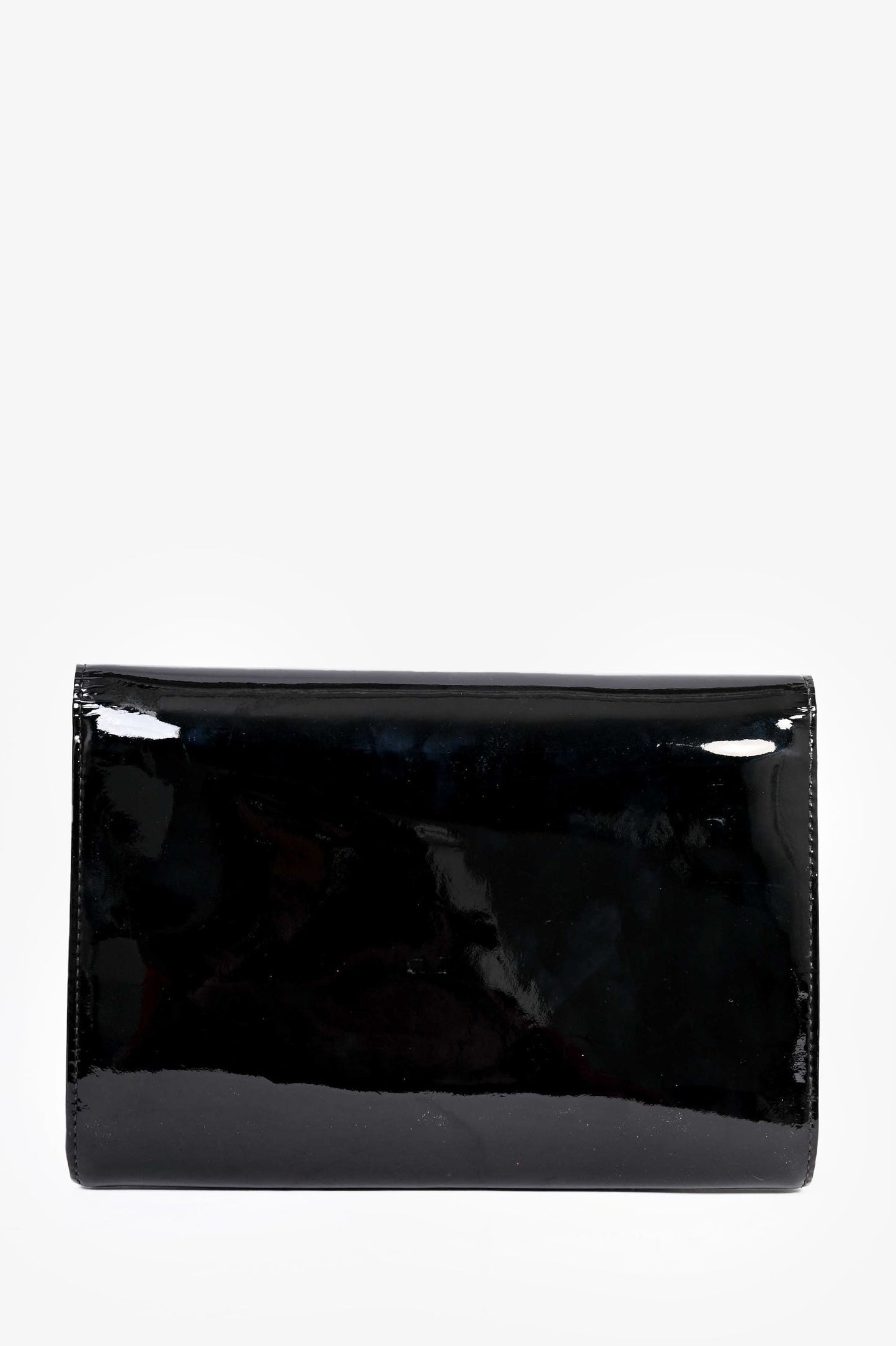 Louis Vuitton Black Patent Leather LV Clutch