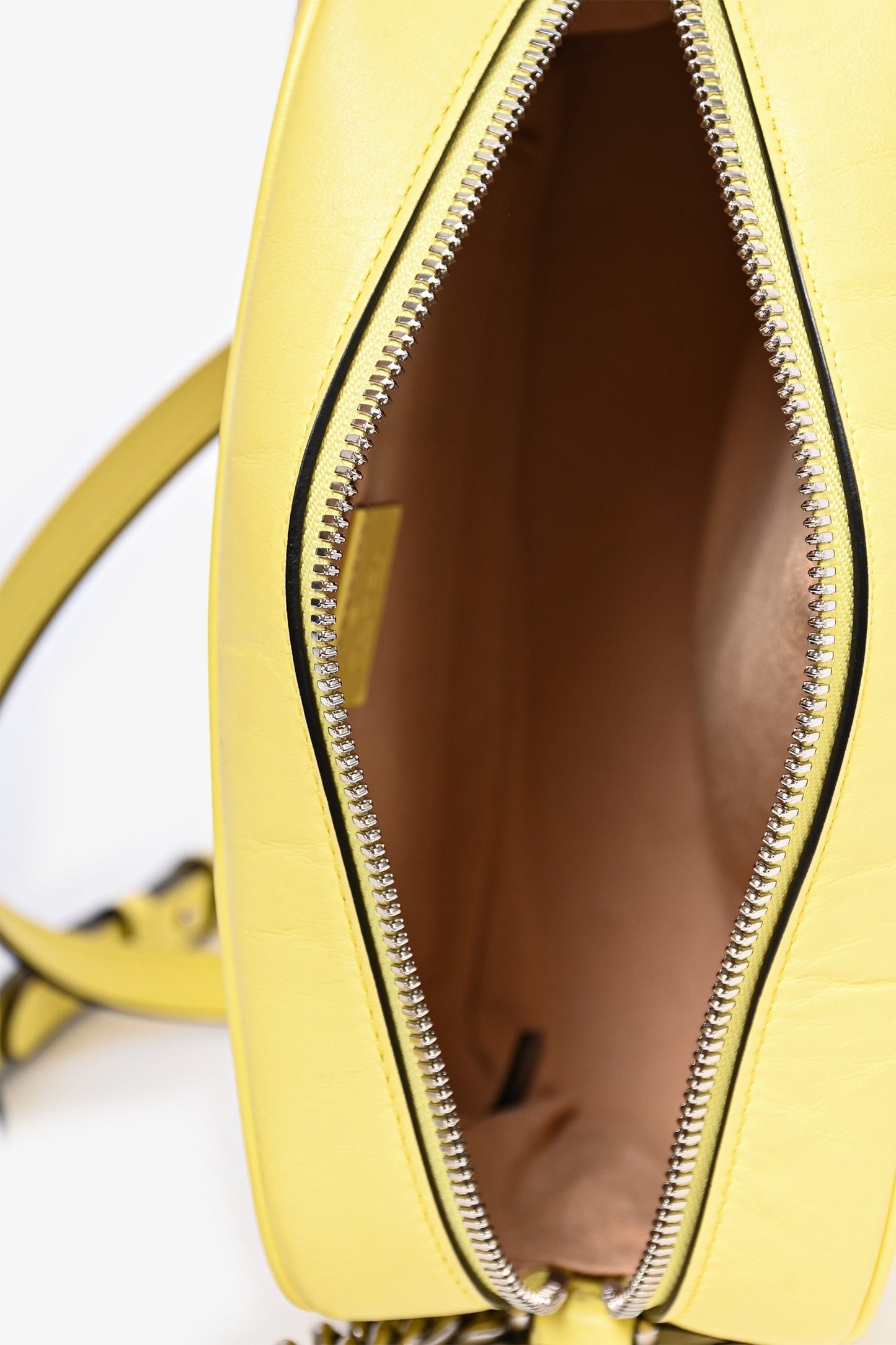 Gucci Yellow Chevron Leather Marmont Small Camera Bag