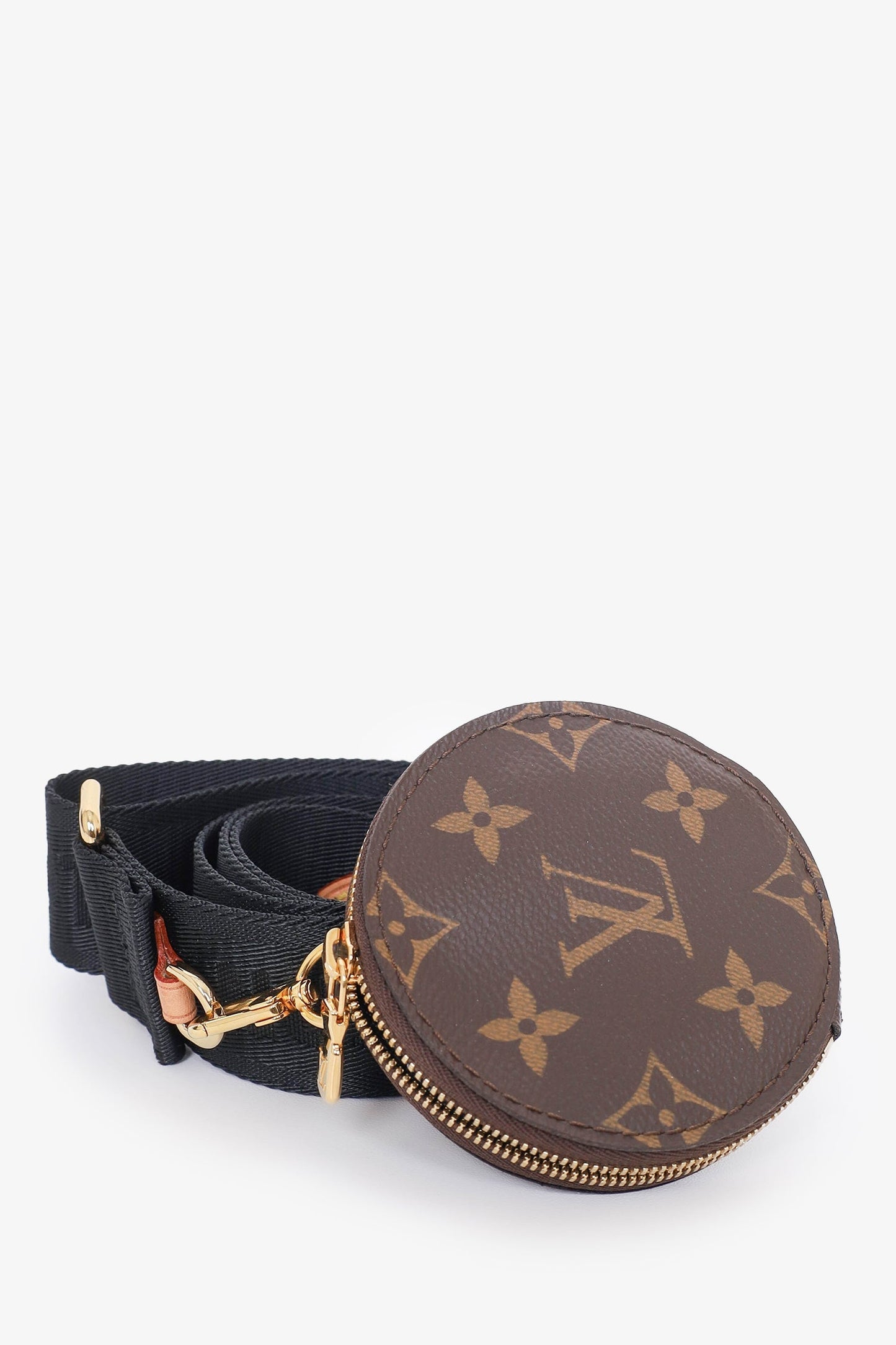 Louis Vuitton Black Canvas and Monogram Bandoulière Strap