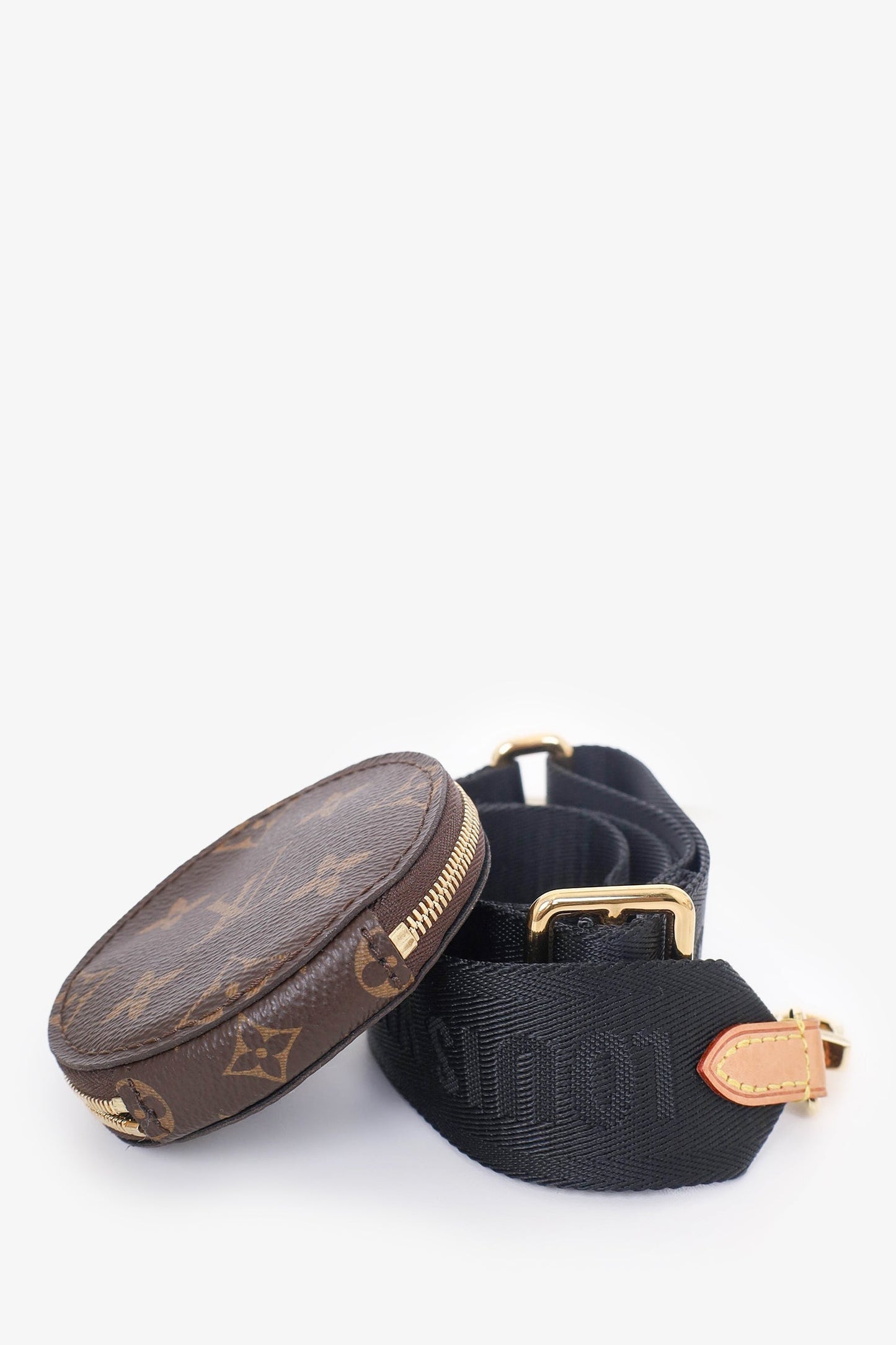 Louis Vuitton Black Canvas and Monogram Bandoulière Strap