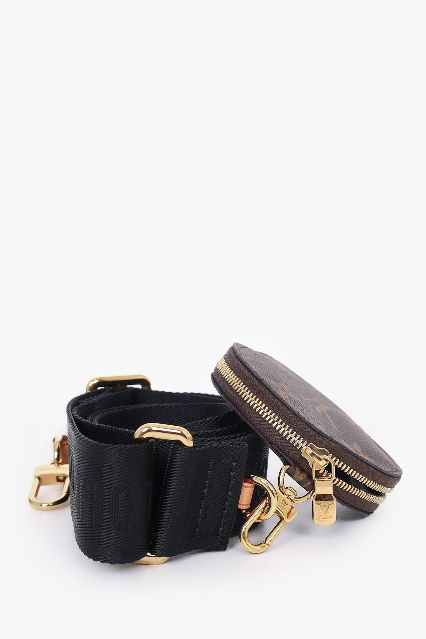 Louis Vuitton Black Canvas and Monogram Bandoulière Strap