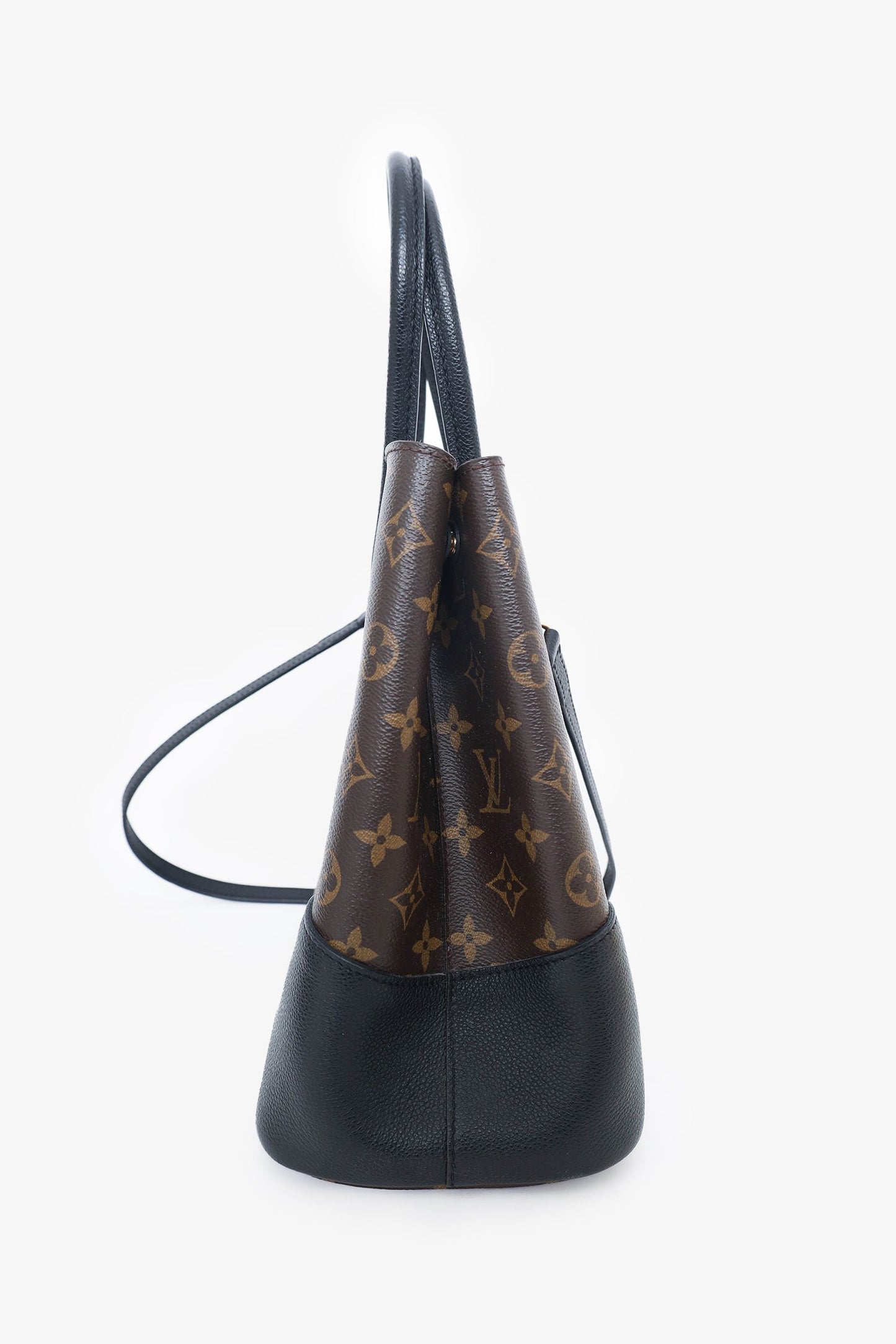 Louis Vuitton 2017 Monogram/Black Leather 'Flandrin' Tote Bag with Strap