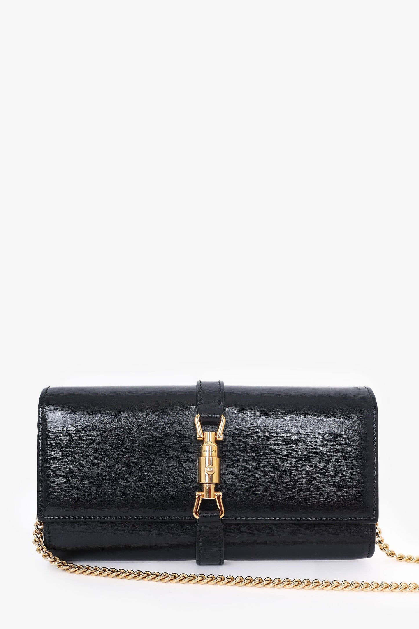 Gucci Black Leather 'Jackie 1961' Wallet On Chain
