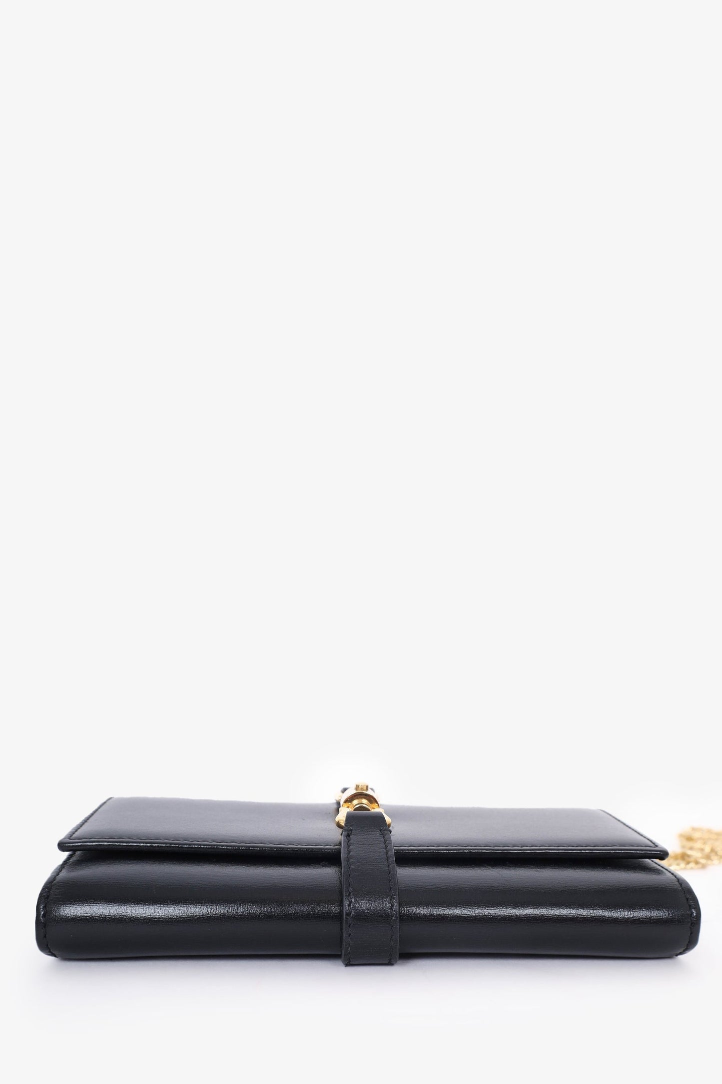 Gucci Black Leather 'Jackie 1961' Wallet On Chain