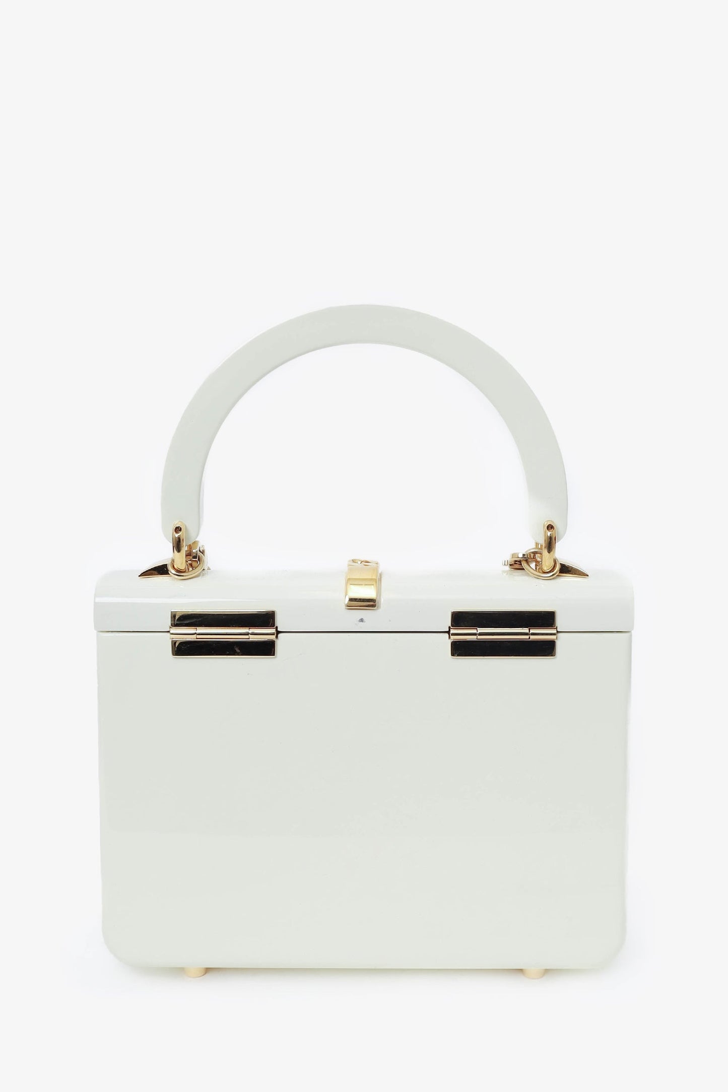 Gucci White Plexiglass \'Sylvie 1969\' Bag with Chain