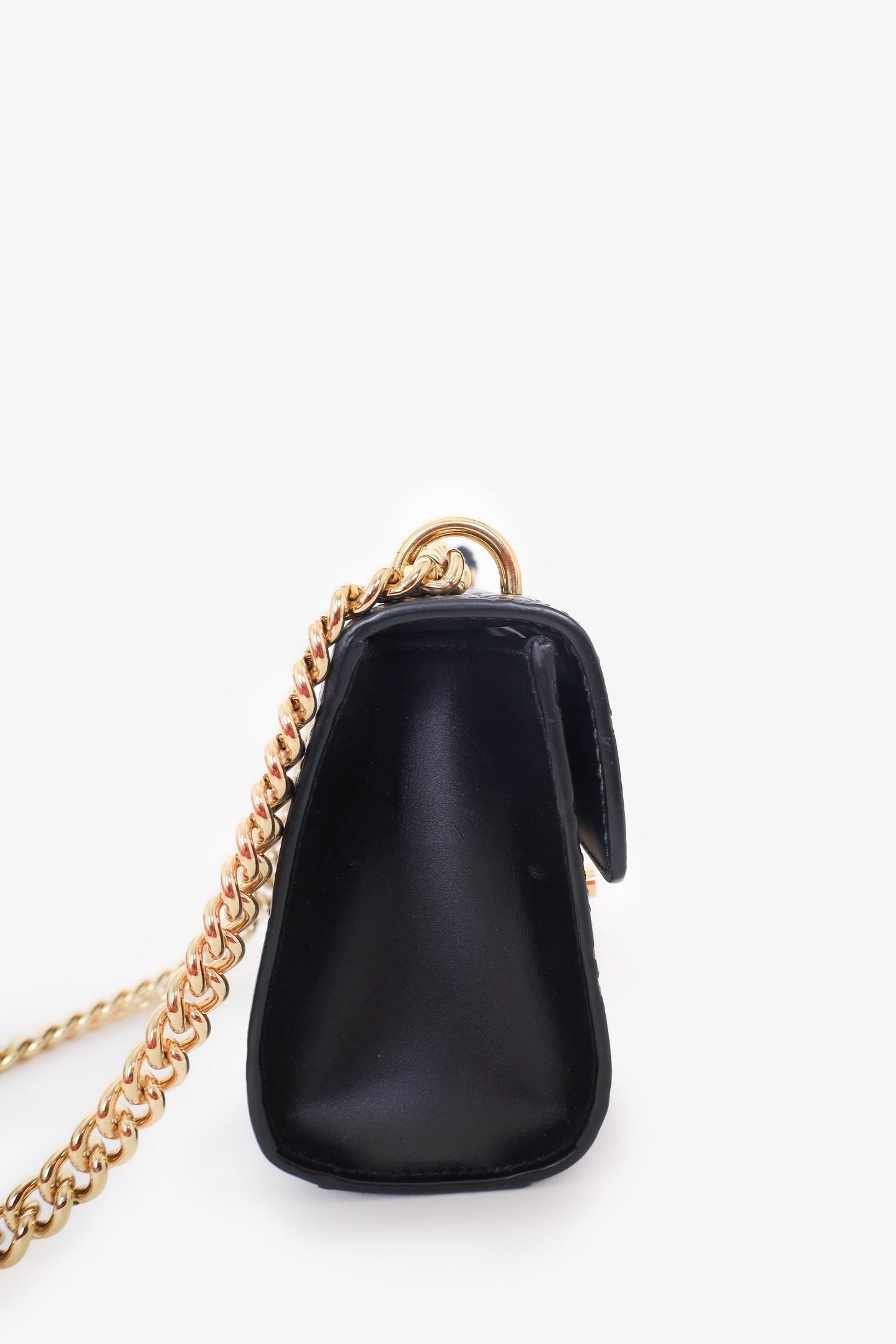 Gucci Black Guccissima Leather Small Padlock Bag