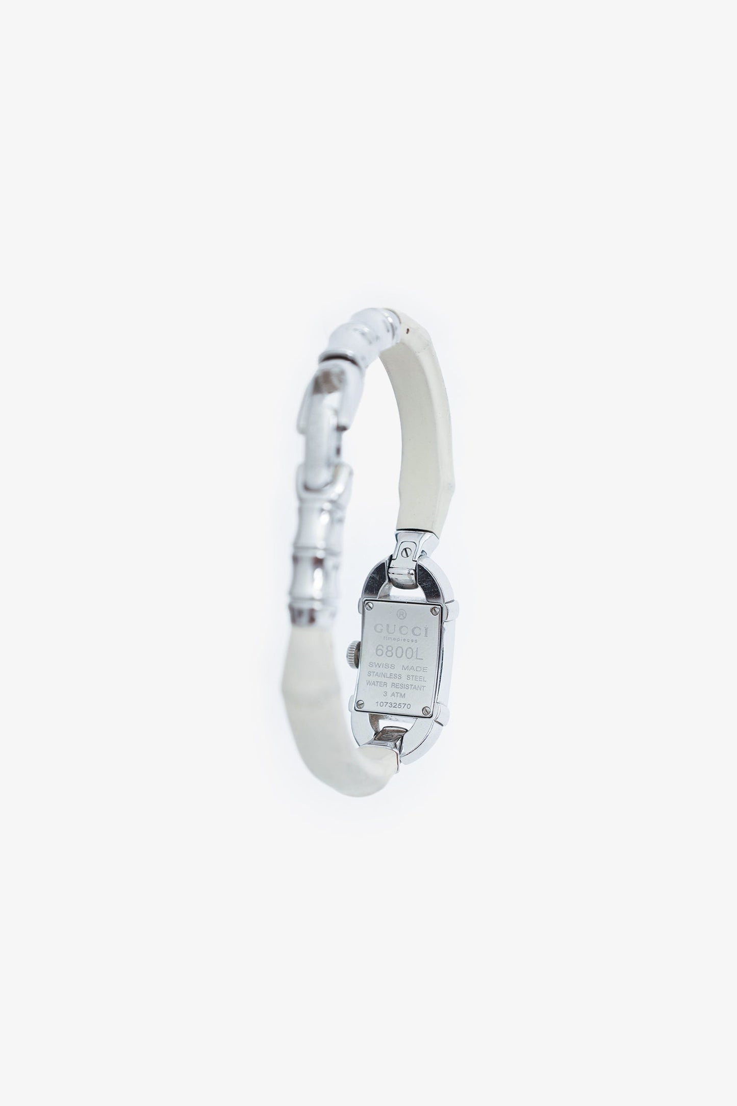 Gucci White Bamboo Strap Watch