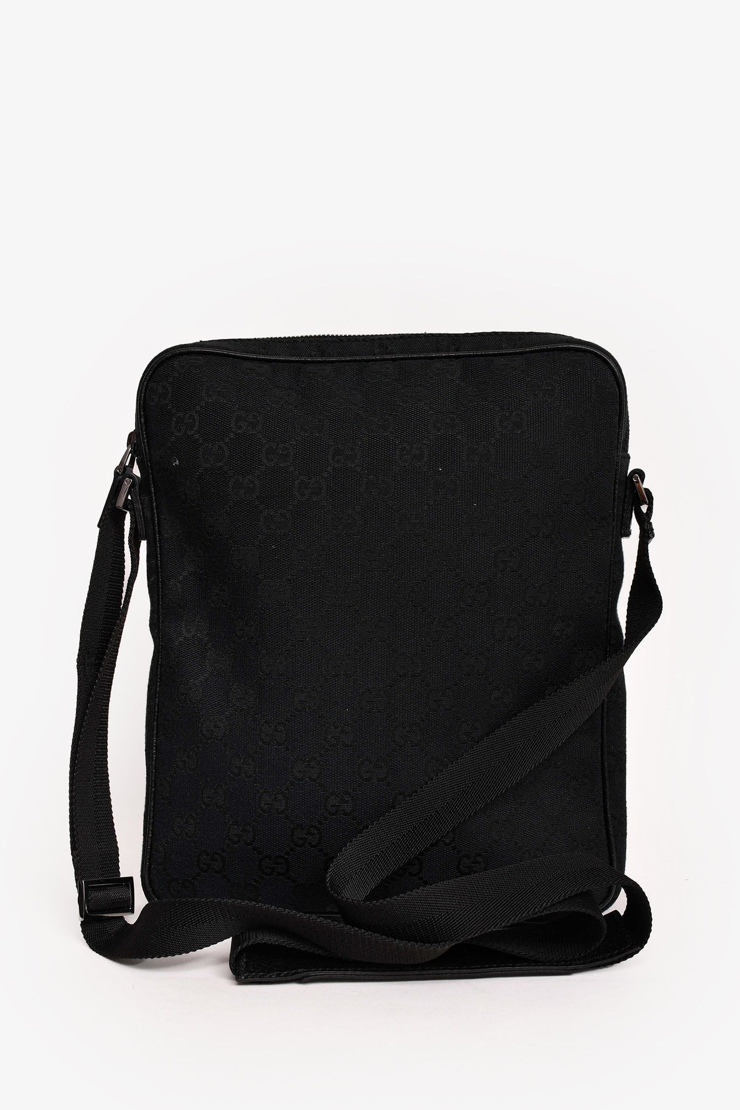 Gucci Black GG Supreme Canvas Messenger Bag