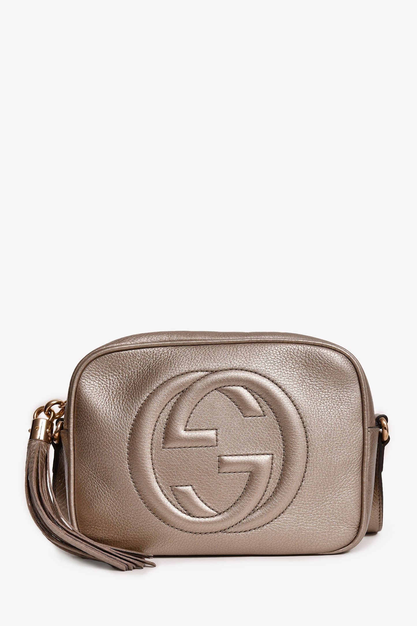 Gucci Gold Metallic Soho Disco Camera Bag