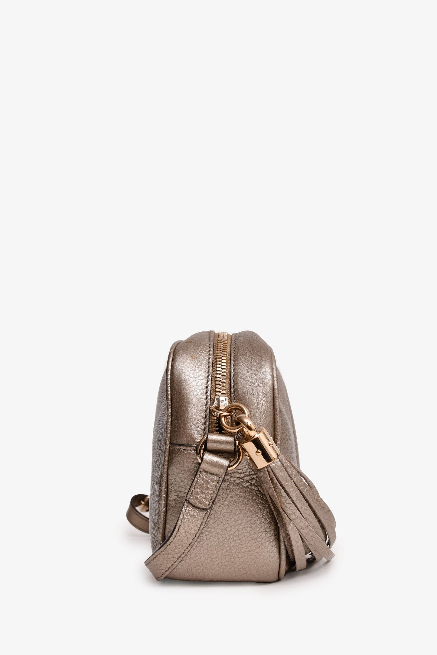 Gucci Gold Metallic Soho Disco Camera Bag