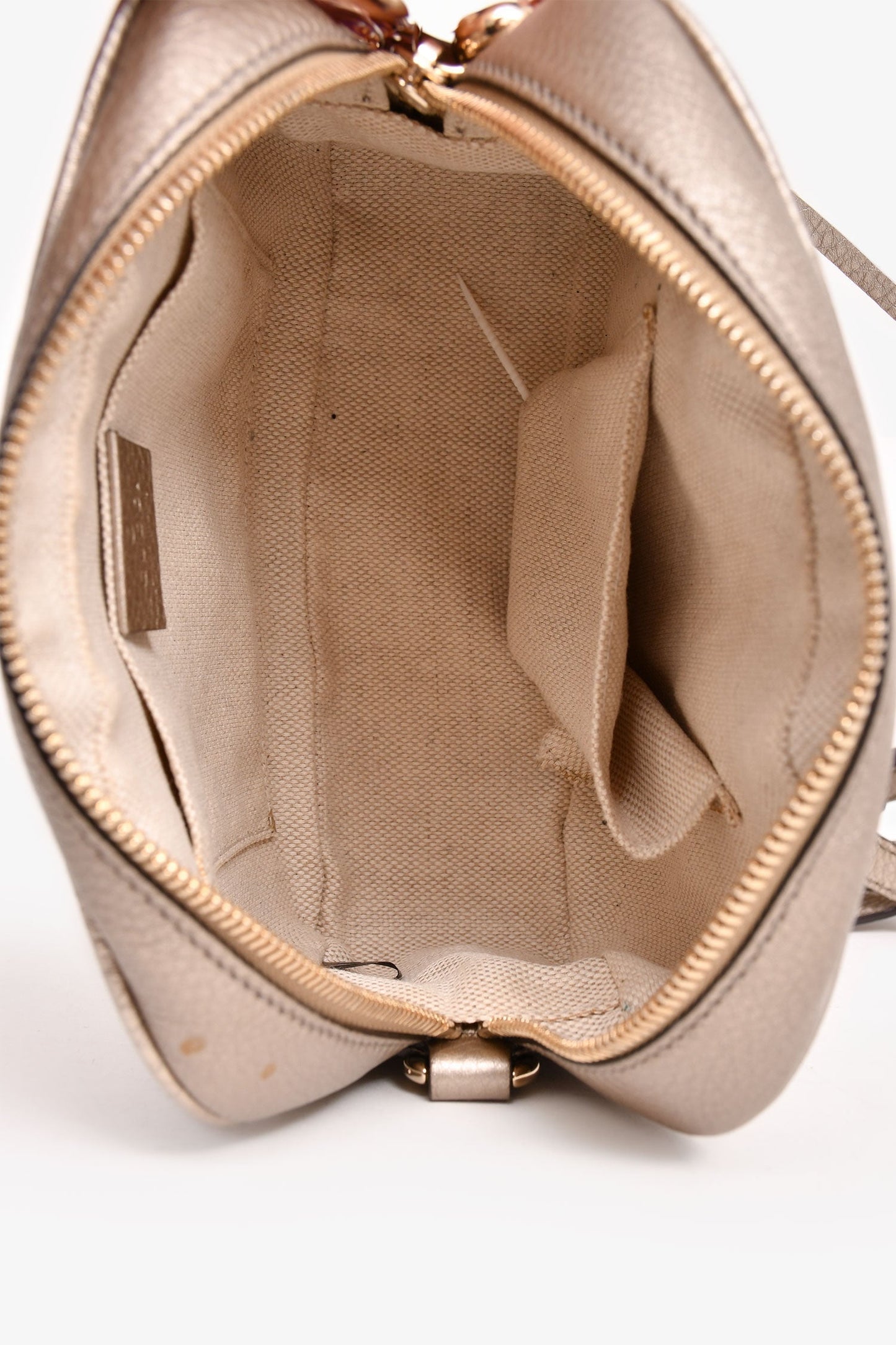 Gucci Gold Metallic Soho Disco Camera Bag