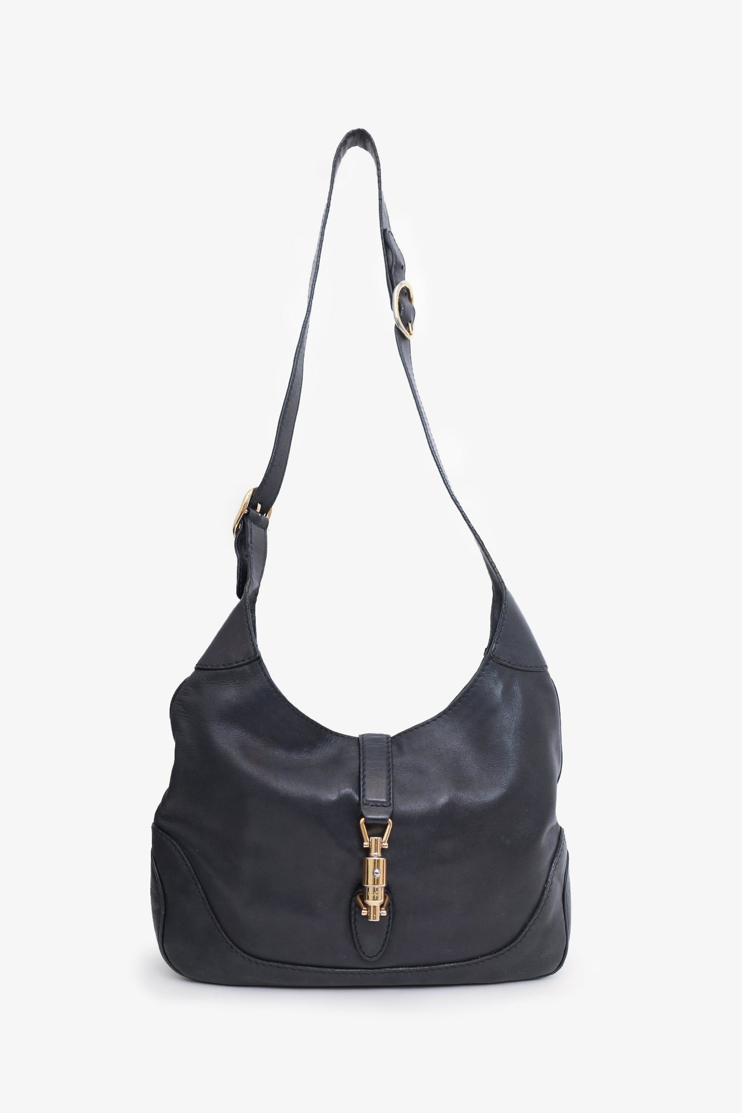 Gucci Black Leather Medium Jackie Shoulder Bag