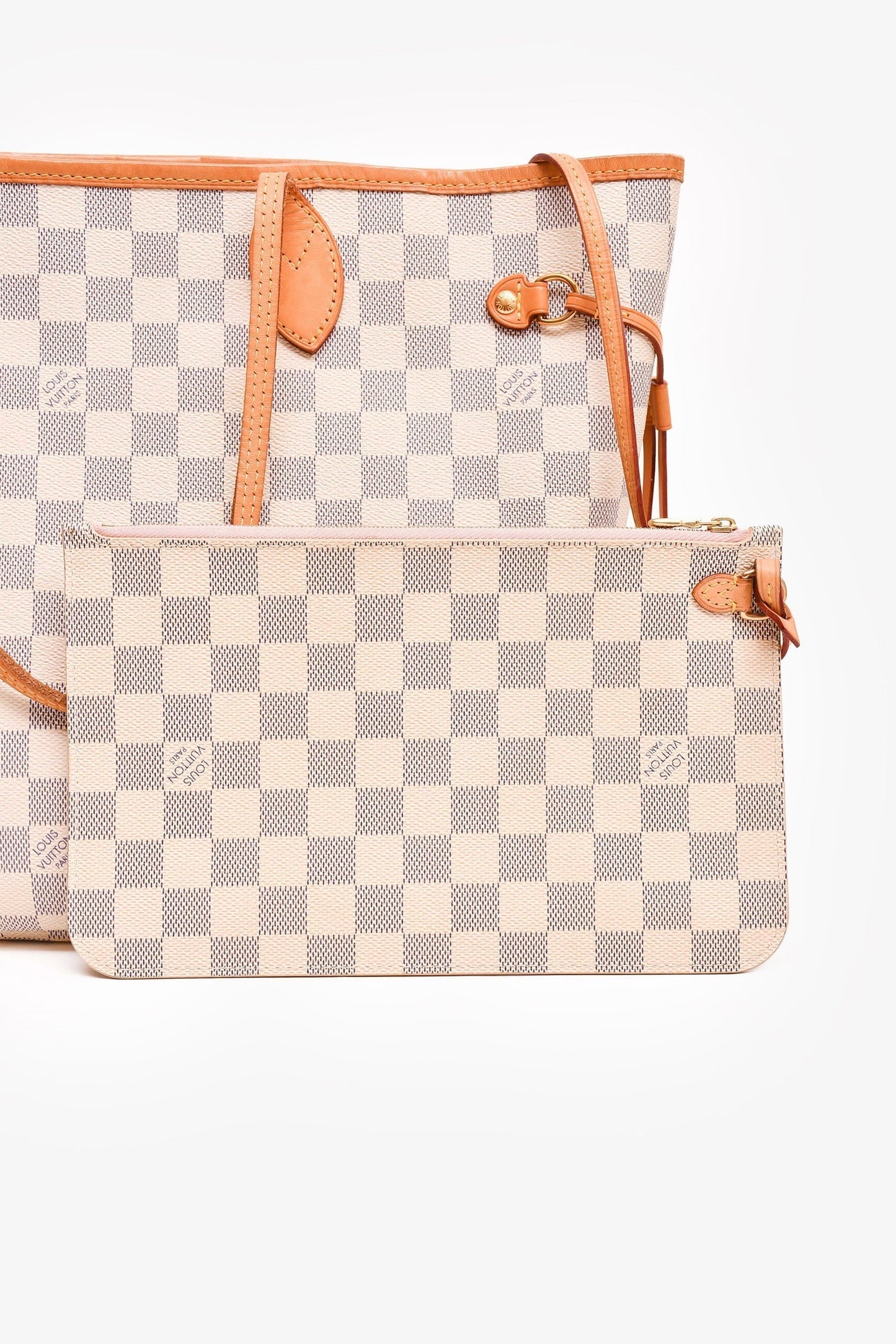 Louis Vuitton 2017 Damier Azur Neverfull MM with Pouch