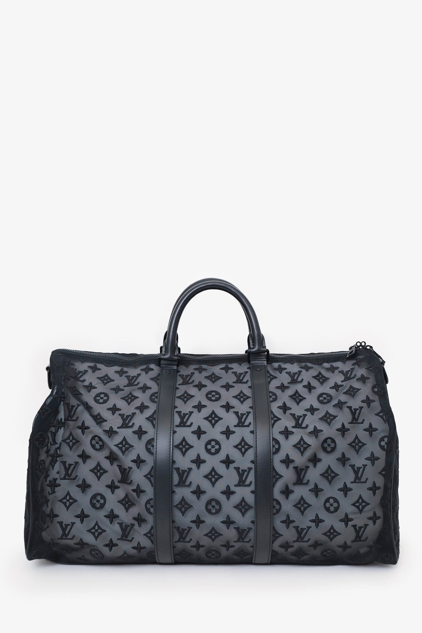 Louis Vuitton Black Mesh Keepall Bandouliere 50