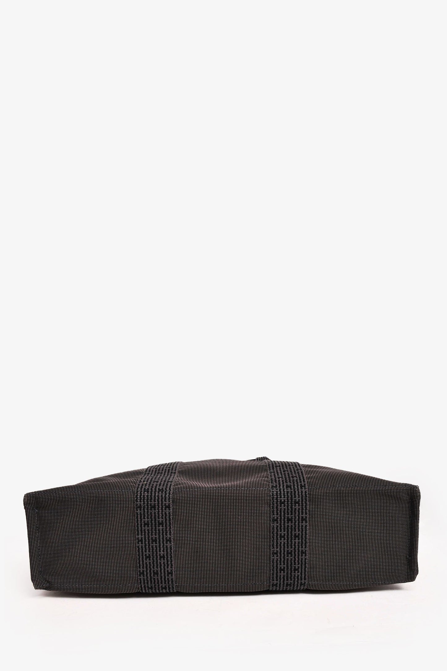 Hermes Grey Patterned Toile 'Herline' MM Tote