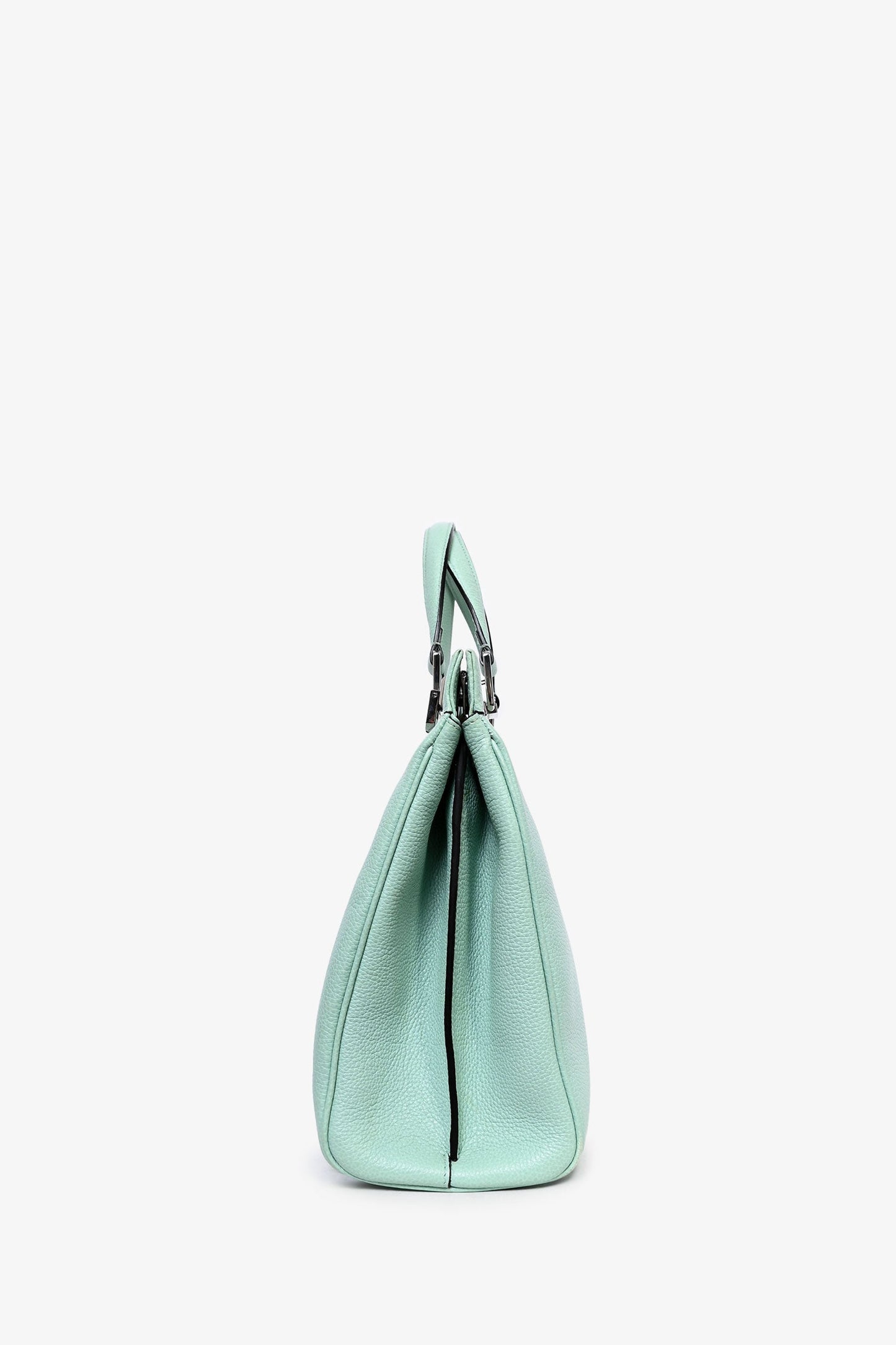 Gucci Mint Grained Leather Zumi Top Handle Bag with Strap