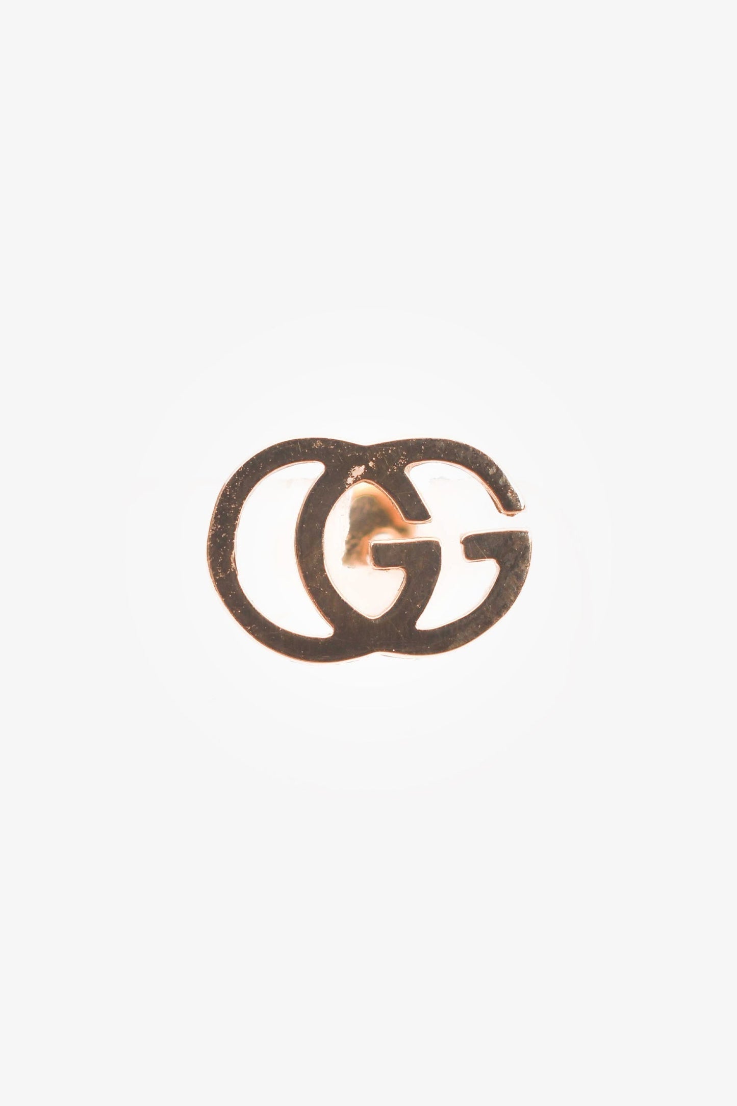 Gucci 18K Yellow Gold Running G Stud Earrings