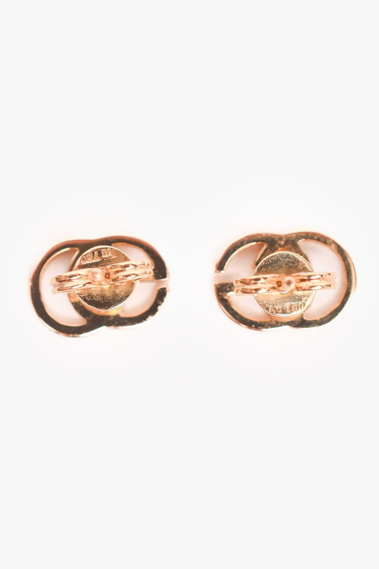 Gucci 18K Yellow Gold Running G Stud Earrings