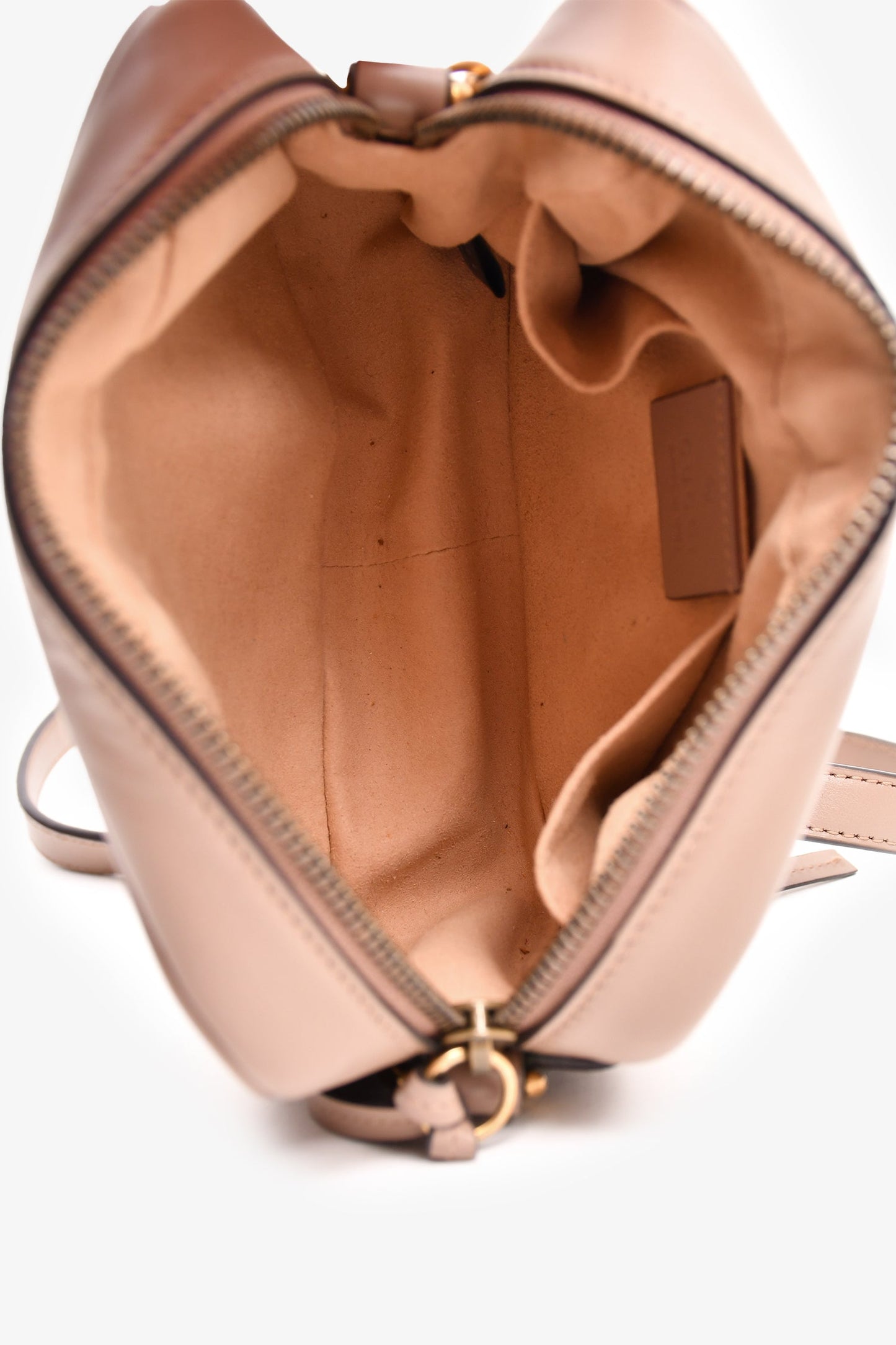 Gucci Taupe Leather Chevron Quilted Mini Camera Bag