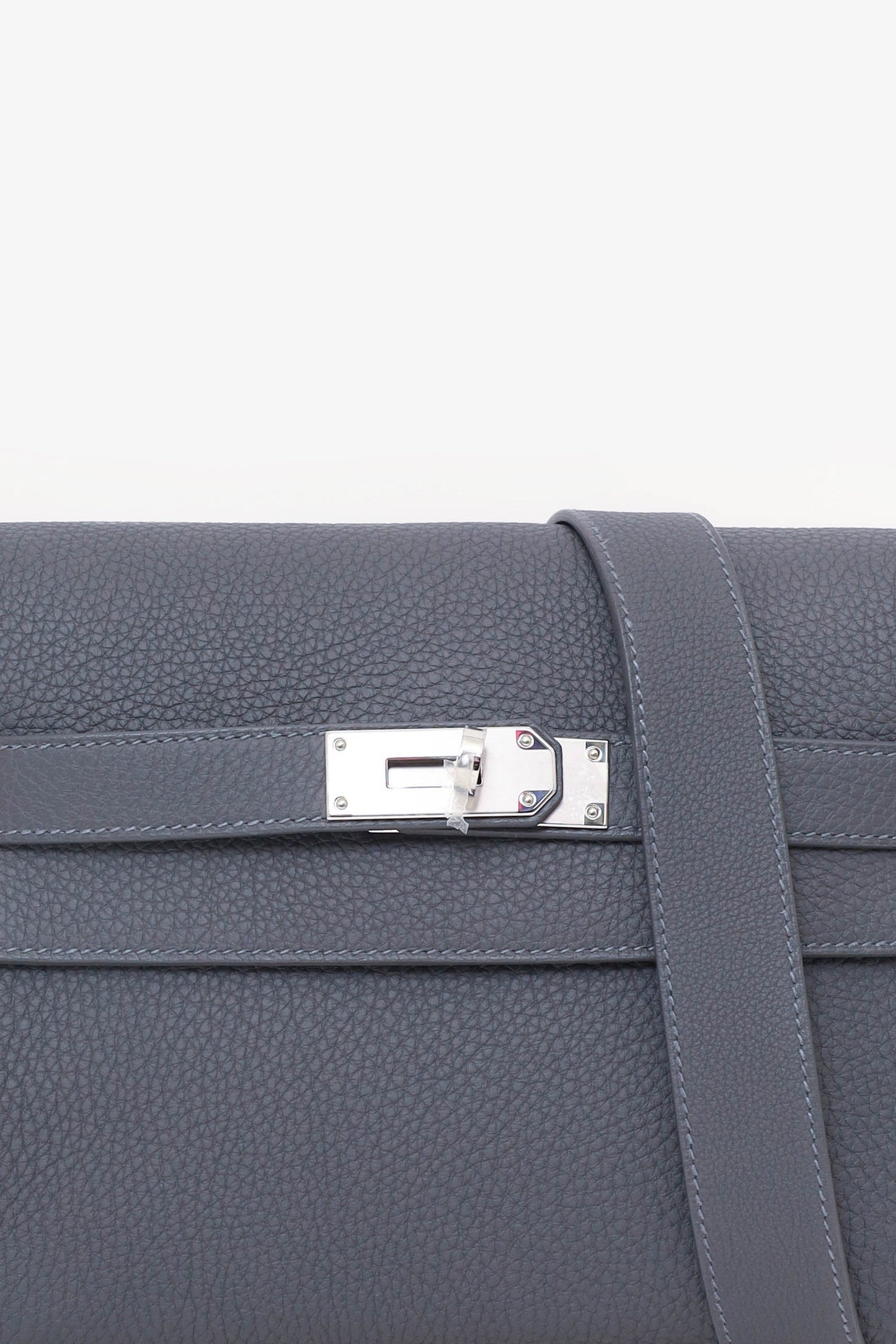 Hermes 2024 Grey Togo Leather Kelly Messenger Bag