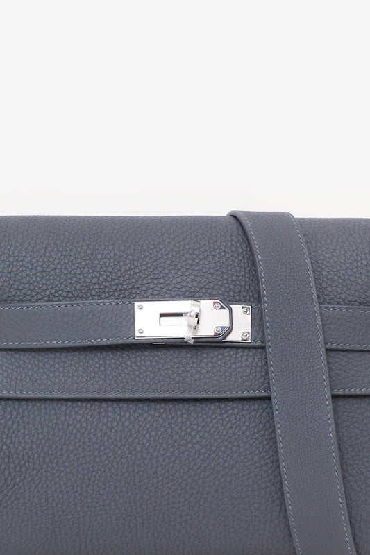 Hermes 2024 Grey Togo Leather Kelly Messenger Bag
