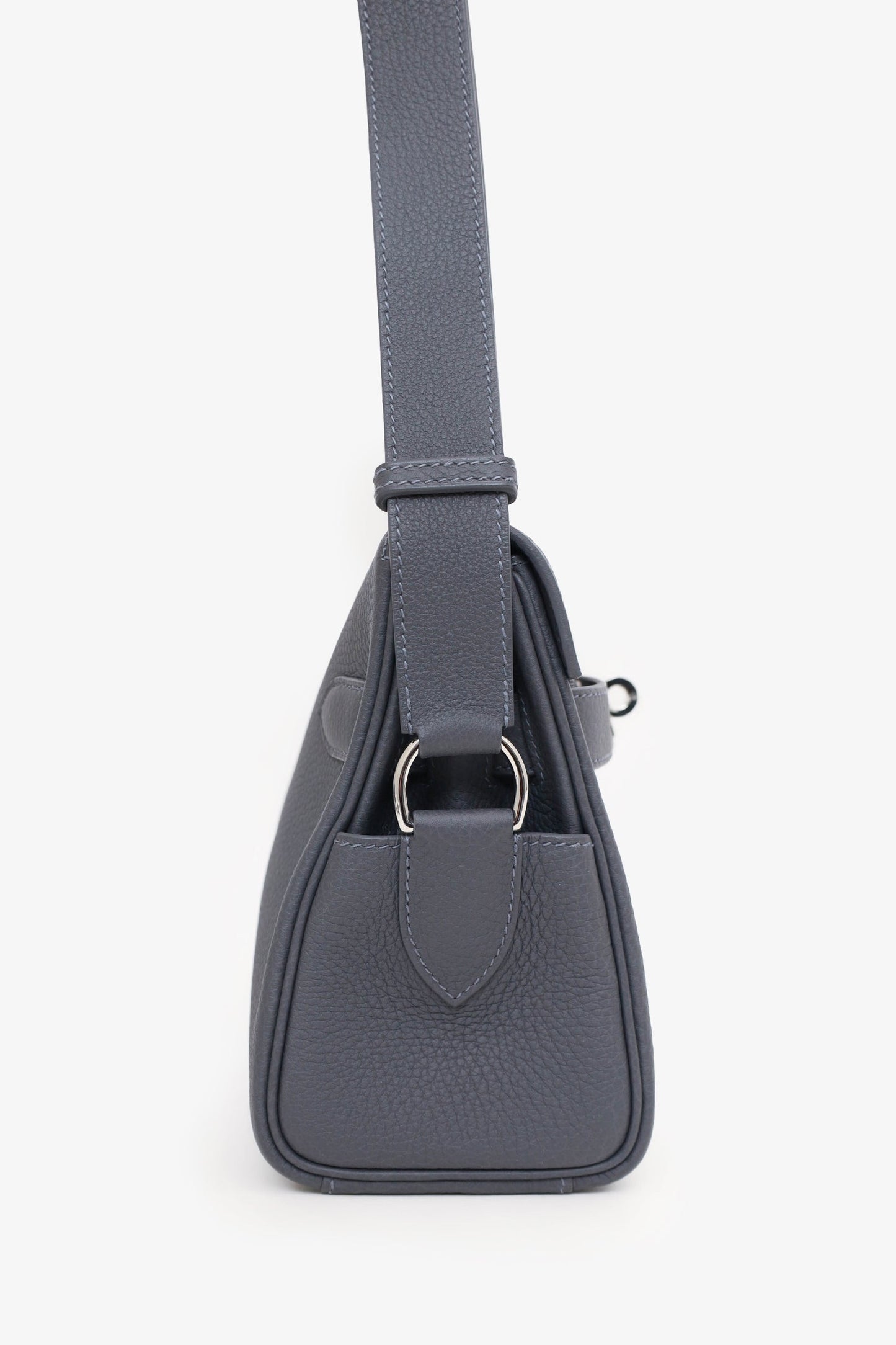 Hermes 2024 Grey Togo Leather Kelly Messenger Bag
