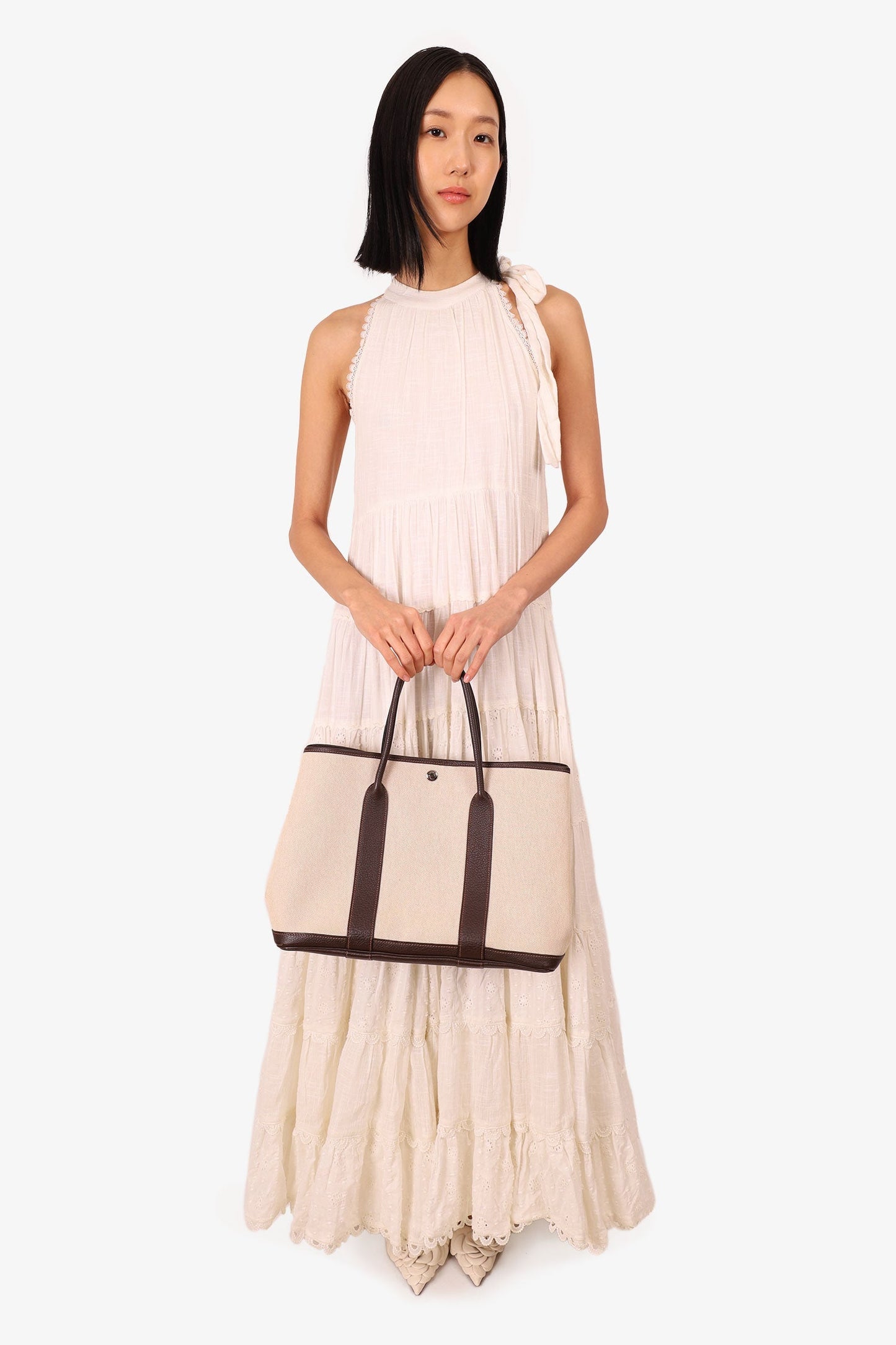 Hermes 2011 Beige Canvas/Leather Garden Party 36 Tote